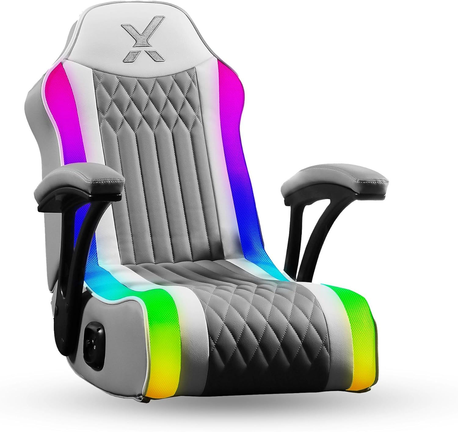 X Rocker Video Gaming Floor Rocker Chair, Built-in Audio, Back to School, Foldable, for Gamers, Bedroom, or Game Room for Boys, Girls, Teens 5-17
