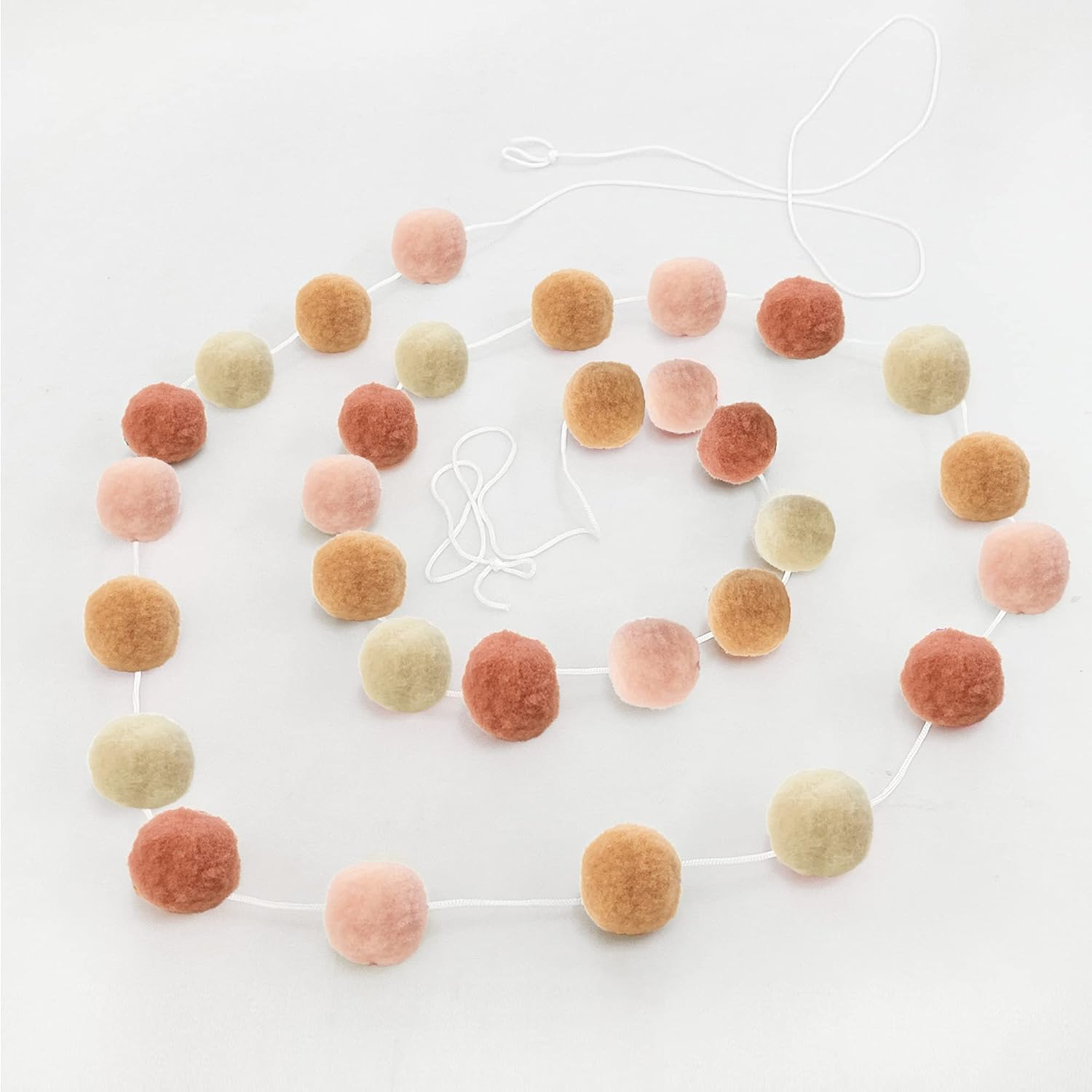 3 PCS Felt Ball Garland - 9.8 Feet 36 Balls 4 Pastel Colors Pom Pom Decorations - Nursery Decor Bunting Birthday Party Carnival Photo Prop