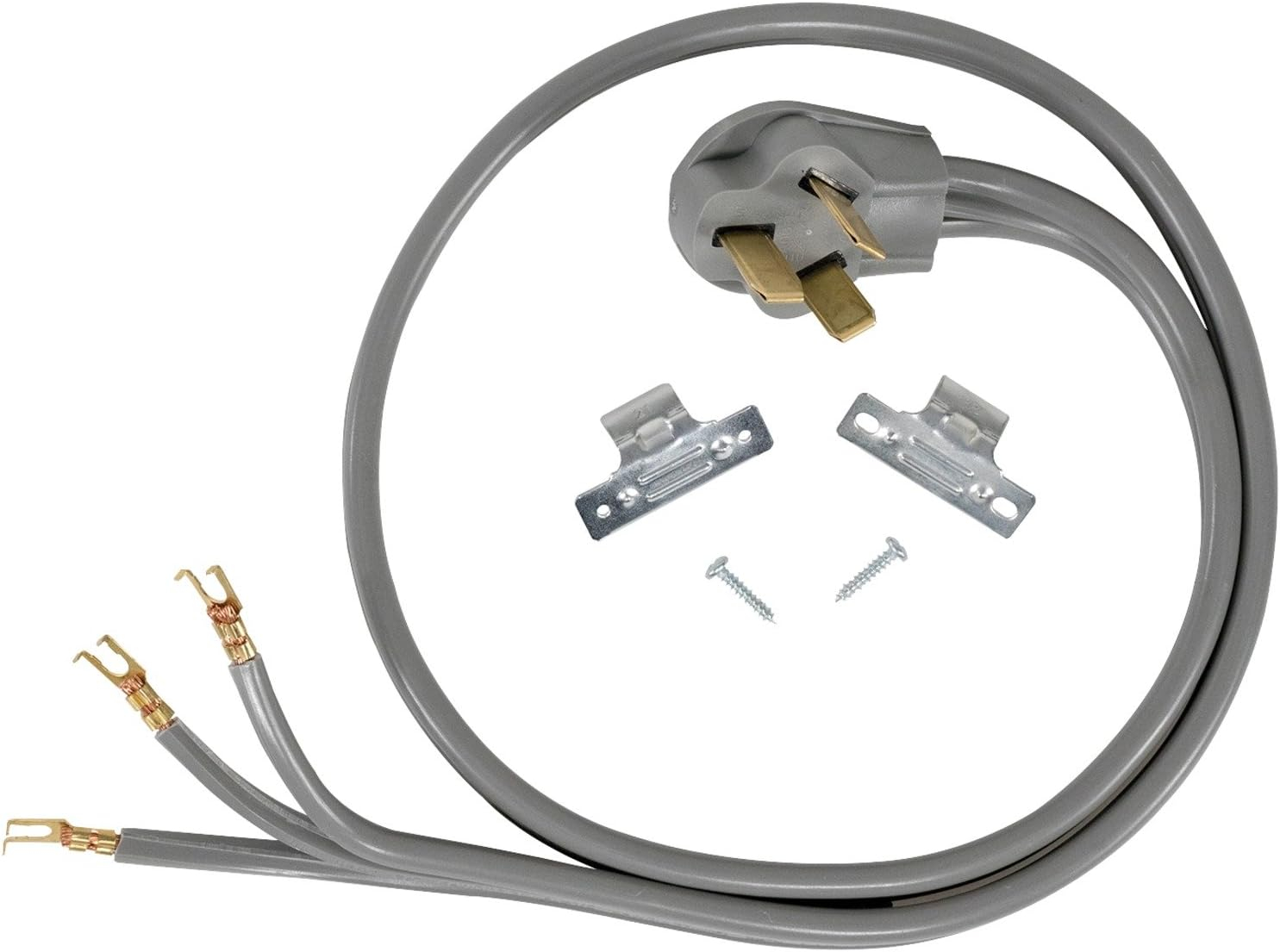 Certified Appliance Accessories 40-Amp Appliance Power Cord, 3 Prong Range Cord, 3 Wires with Open-End Connectors, 6 Feet, Copper Wire