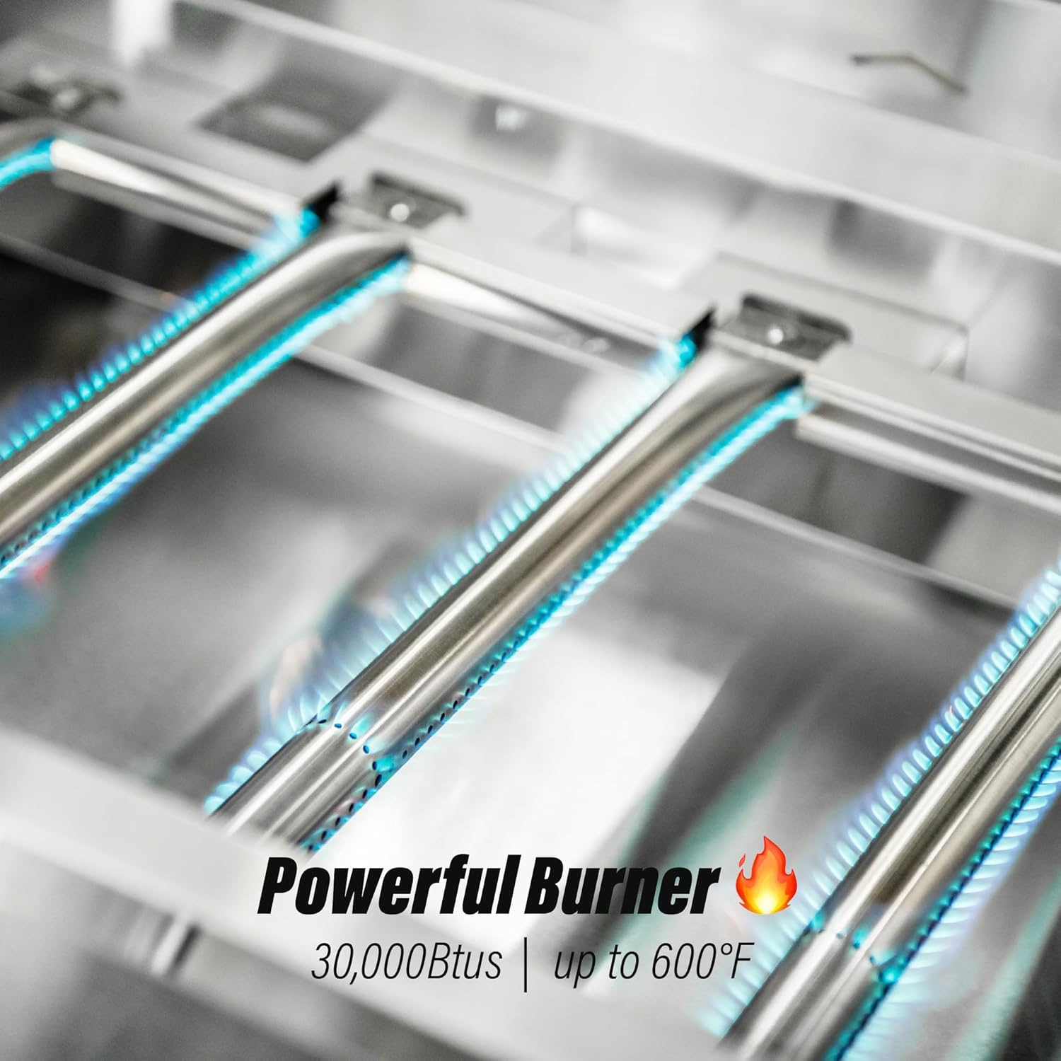 Chaleur Grill Outdoor 23" 3-Burner Built-in Propane Gas Grill, 30000 BTU, Stainless Steel