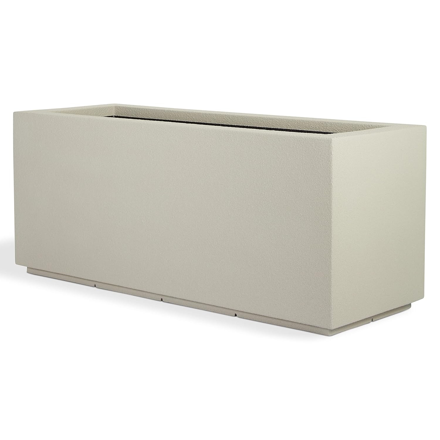 PolyStone Planters Rectangle 17.0-in W x 19-in H x 17-in D Brown Mixed/Composite Indoor/Outdoor Planter