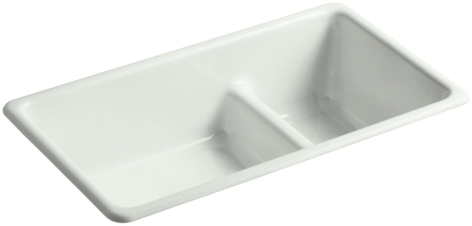 Iron Tones 33" L x 18.75" W Large/Medium Double-Bowl Kitchen Sink