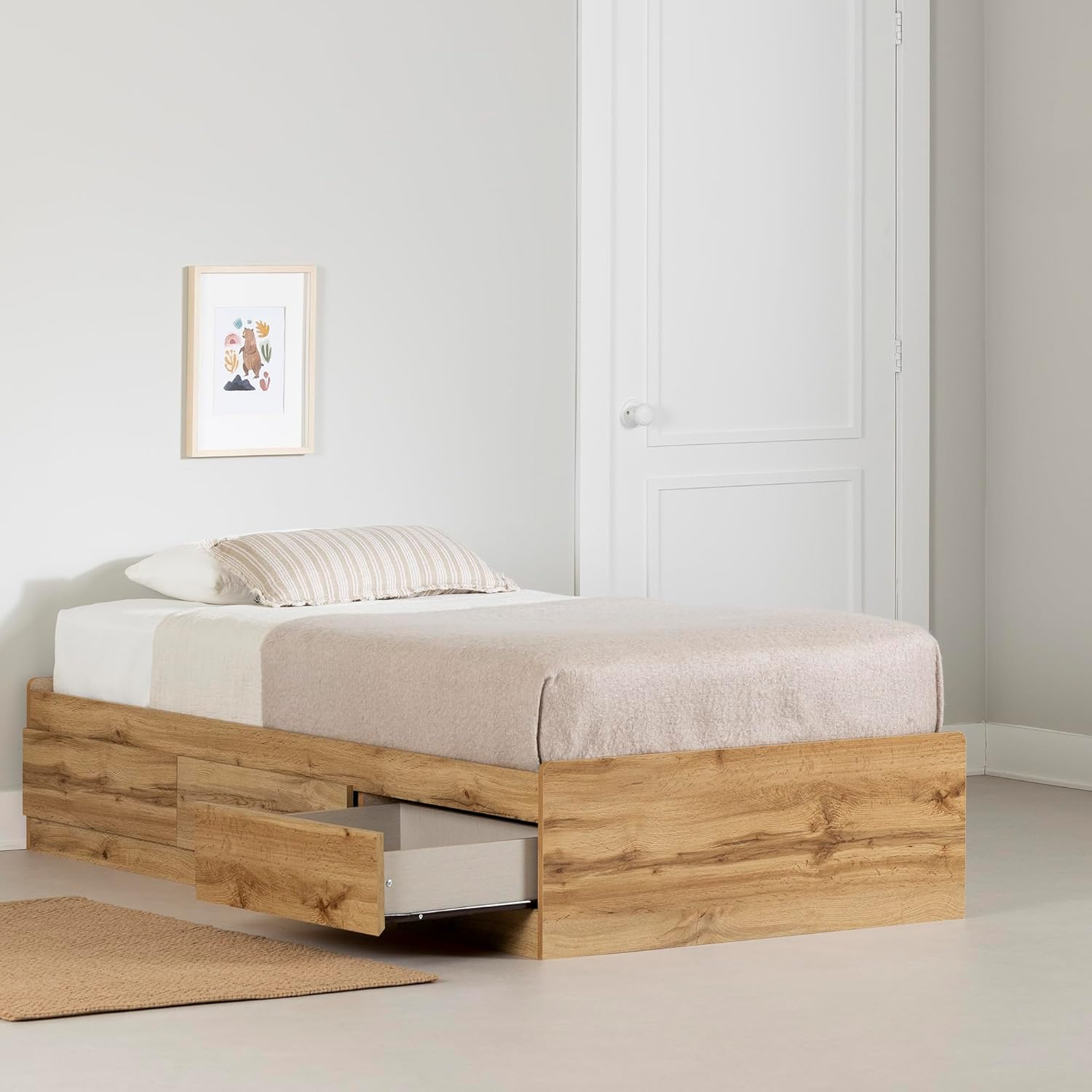 South Shore Tassio, Farmhouse Bed, Twin Brown