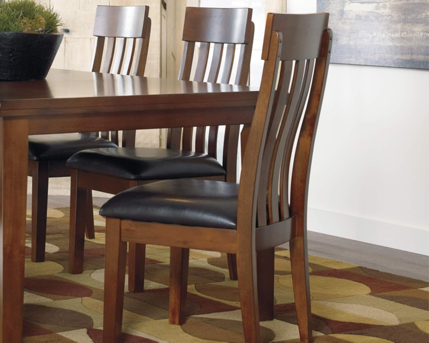 Signature Design by Ashley Ralene Rake Back Dining Room Chair, Set of 2, Brown