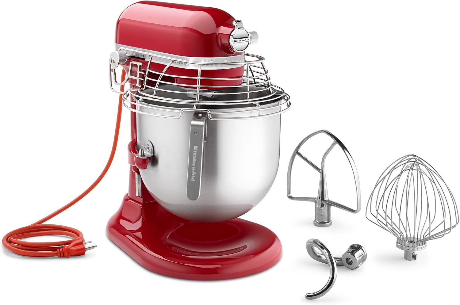 KitchenAid KSMC895ER 8-Qt 10-Speed Empire Red Bowl Lift Stand Mixer w/ Bowl Guard, 1-3/10 Hp