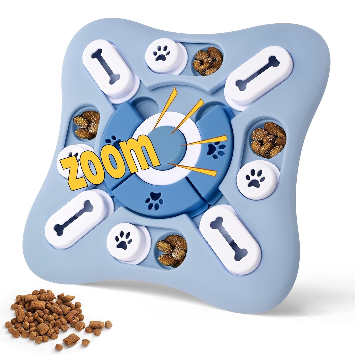 Interactive Dog Puzzle Toy for Large, Medium, Small Smart Dogs - Enrichment and Mental Stimulation for Training - Treat Chew Gifts for Dogs Puppies & Cats (Sky Blue)