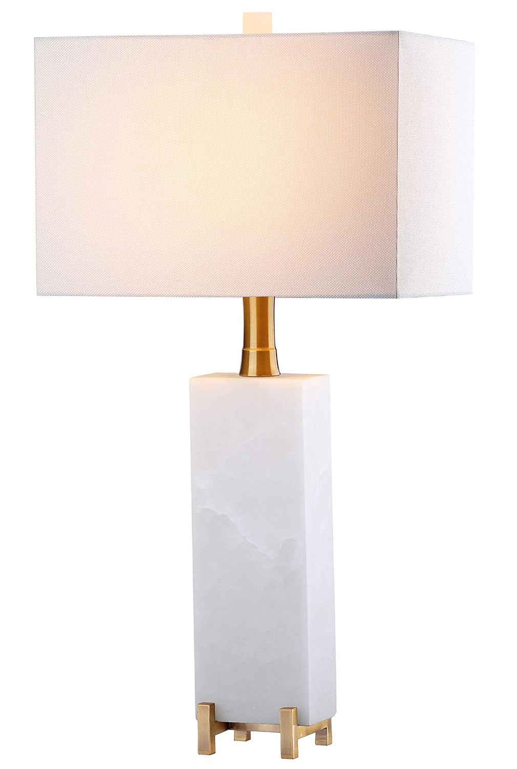 Sloane Alabaster Table Lamp - 30 Inch Height - TBL4065 - White/Gold - Safavieh