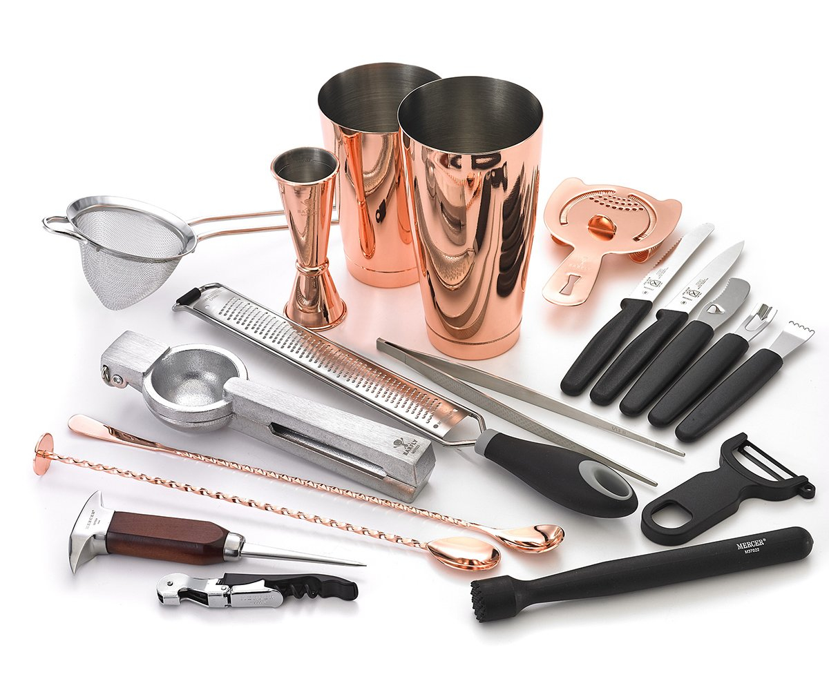 Barfly 18-Piece Deluxe Cocktail Set (Copper Plated)