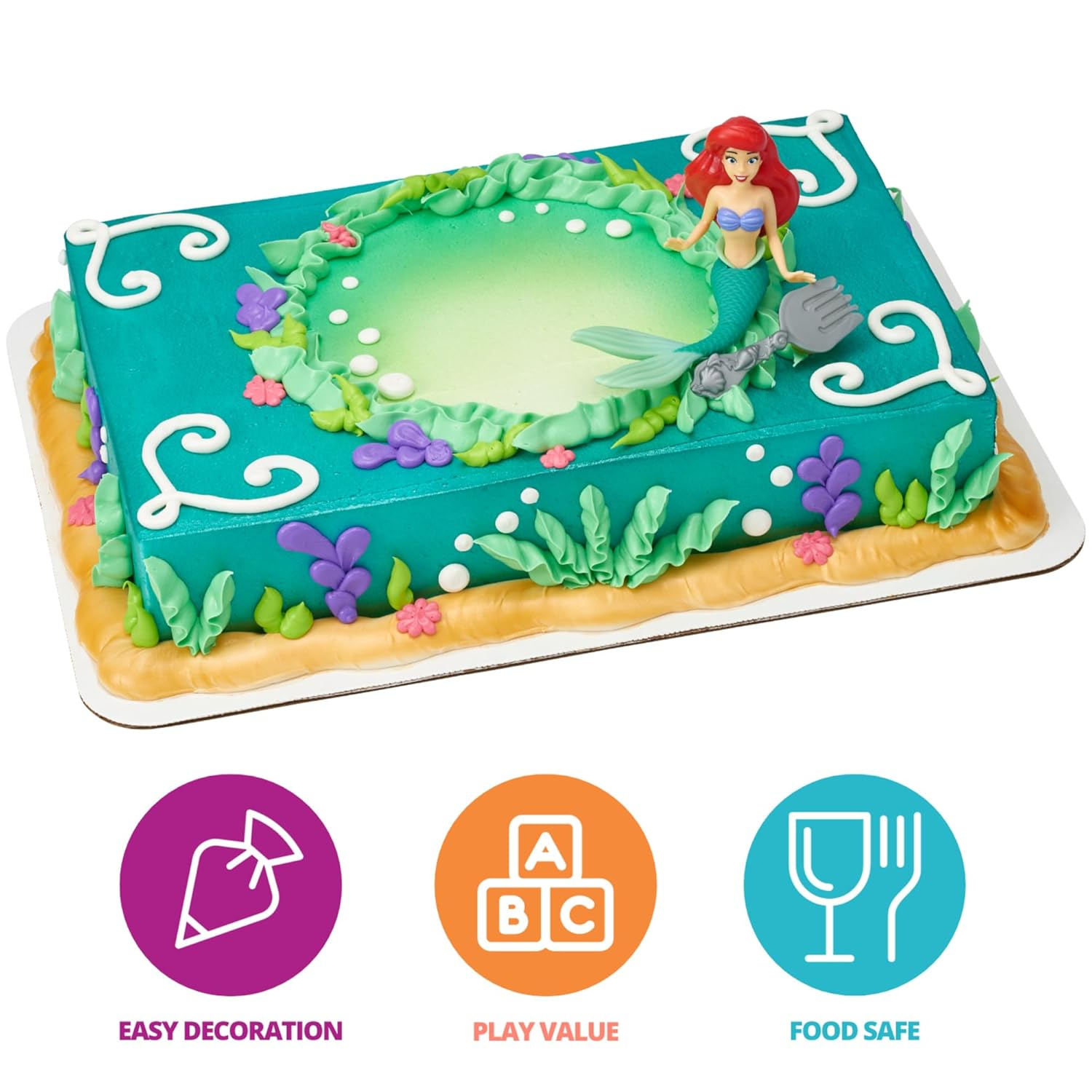 DecoSet® Disney Princess Ariel Colors of the Cake Topper - 2-Piece cake decoration