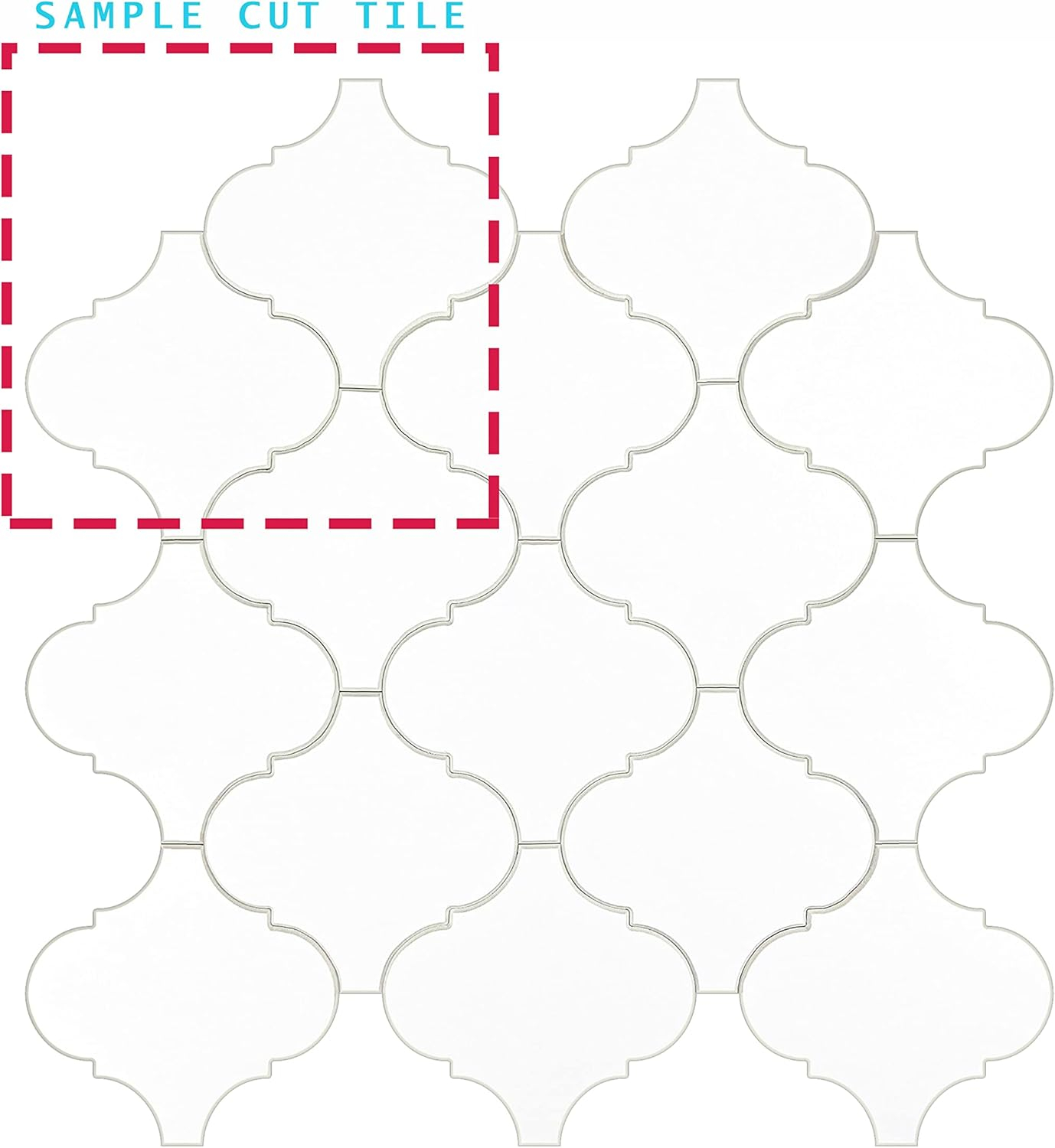 Avant Decor Sample- Zurich White 4-in x 4-in Look Wall Tile