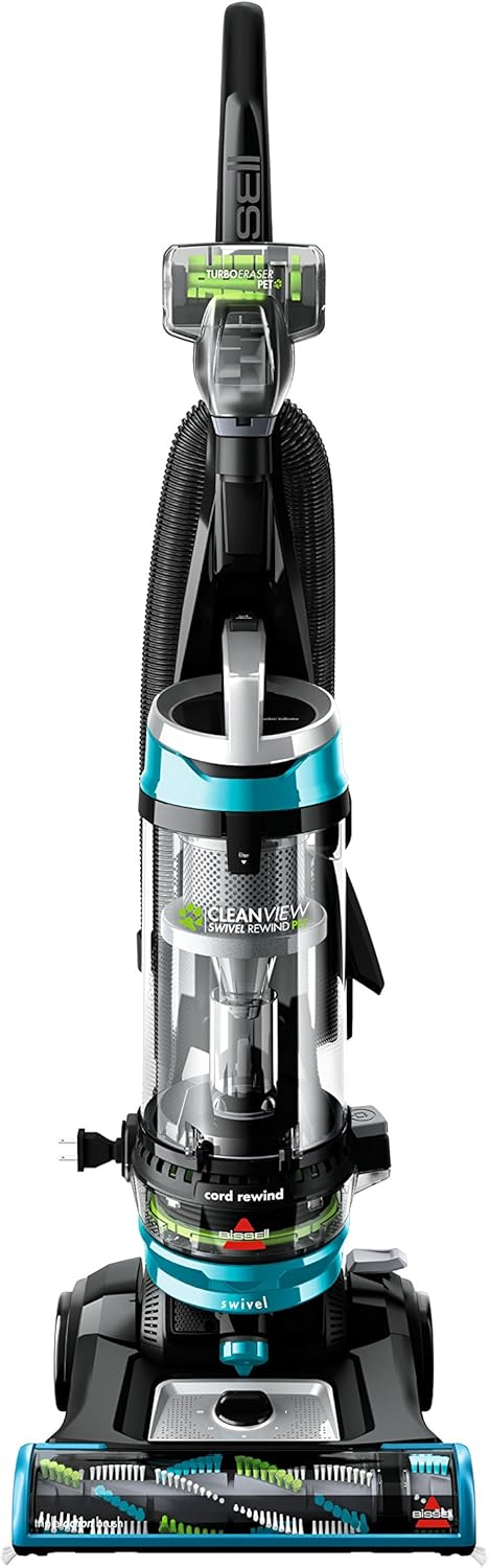 Teal Upright Bagless Vacuum Cleaner with Pet Hair Removal