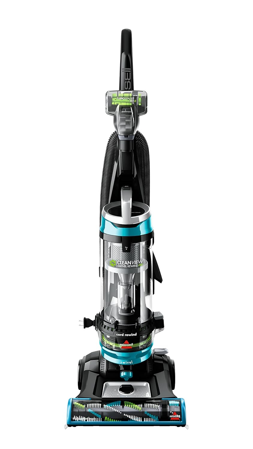 Teal Upright Bagless Vacuum Cleaner with Pet Hair Removal