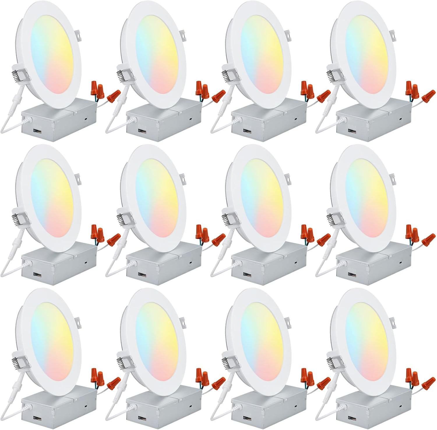 Ultra-Thin Dimmable Aluminum LED Recessed Downlight, 6-Inch, 5CCT