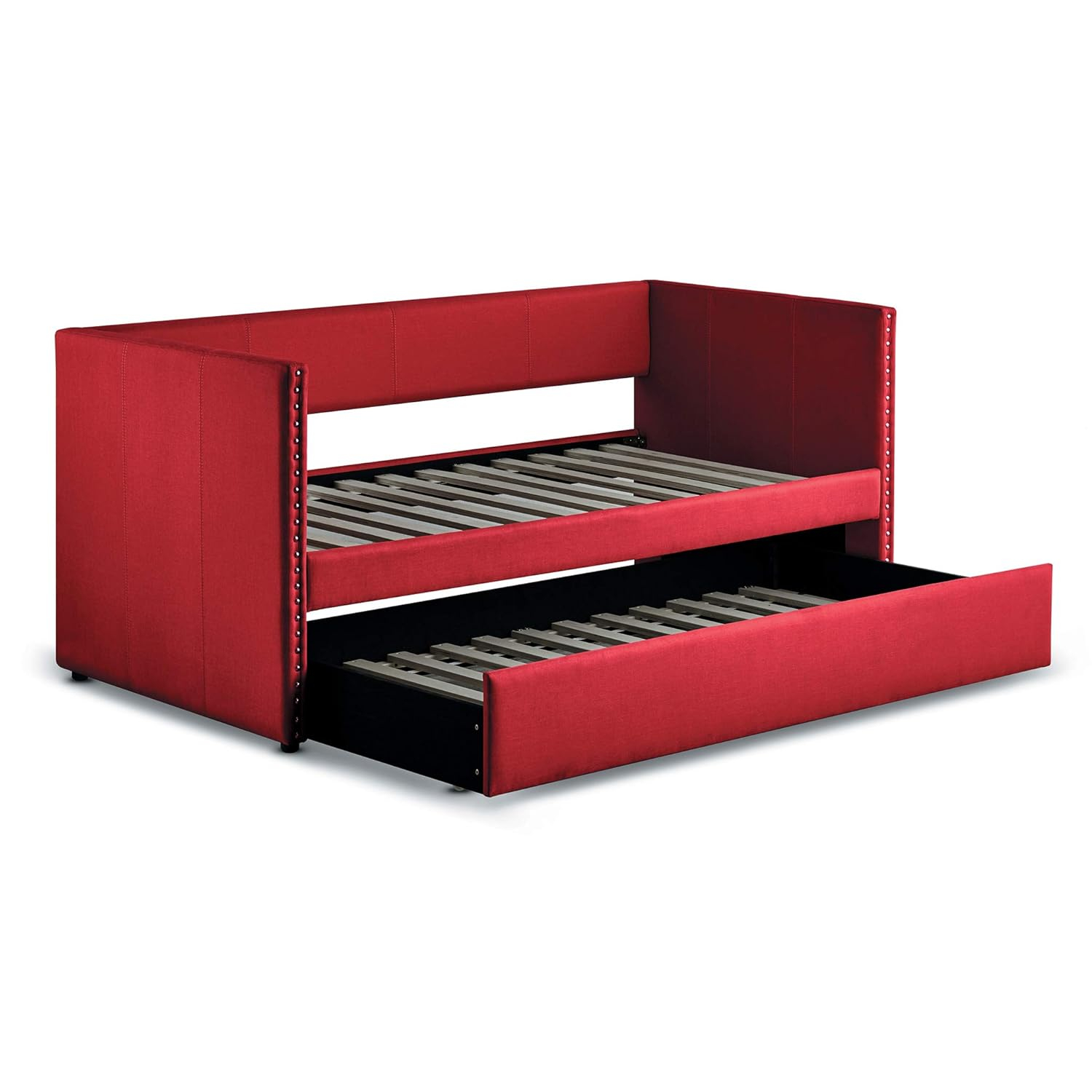 Homelegance Dufort Tuxedo Daybed with Trundle, Twin, Red