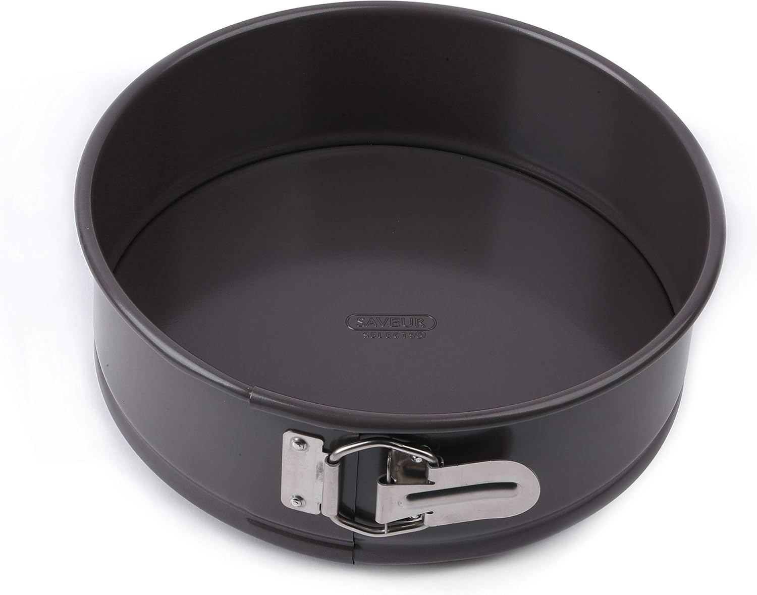 NutriChef 9 Inch Nonstick Cheesecake Springform Cake Pan | Stainless Steel Clasp & Removable Bottom | Durable Carbon Steel Cheesecake Pan | Easy to Clean | Includes 100 Parchment Papers | Black