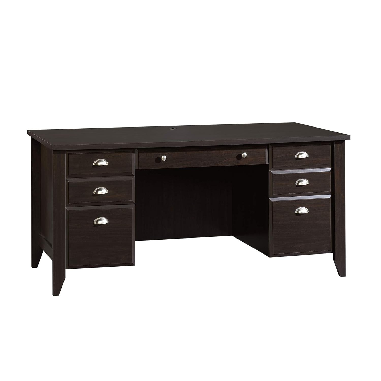 Sauder Shoal Creek Executive Desk, Jamocha Wood Finish