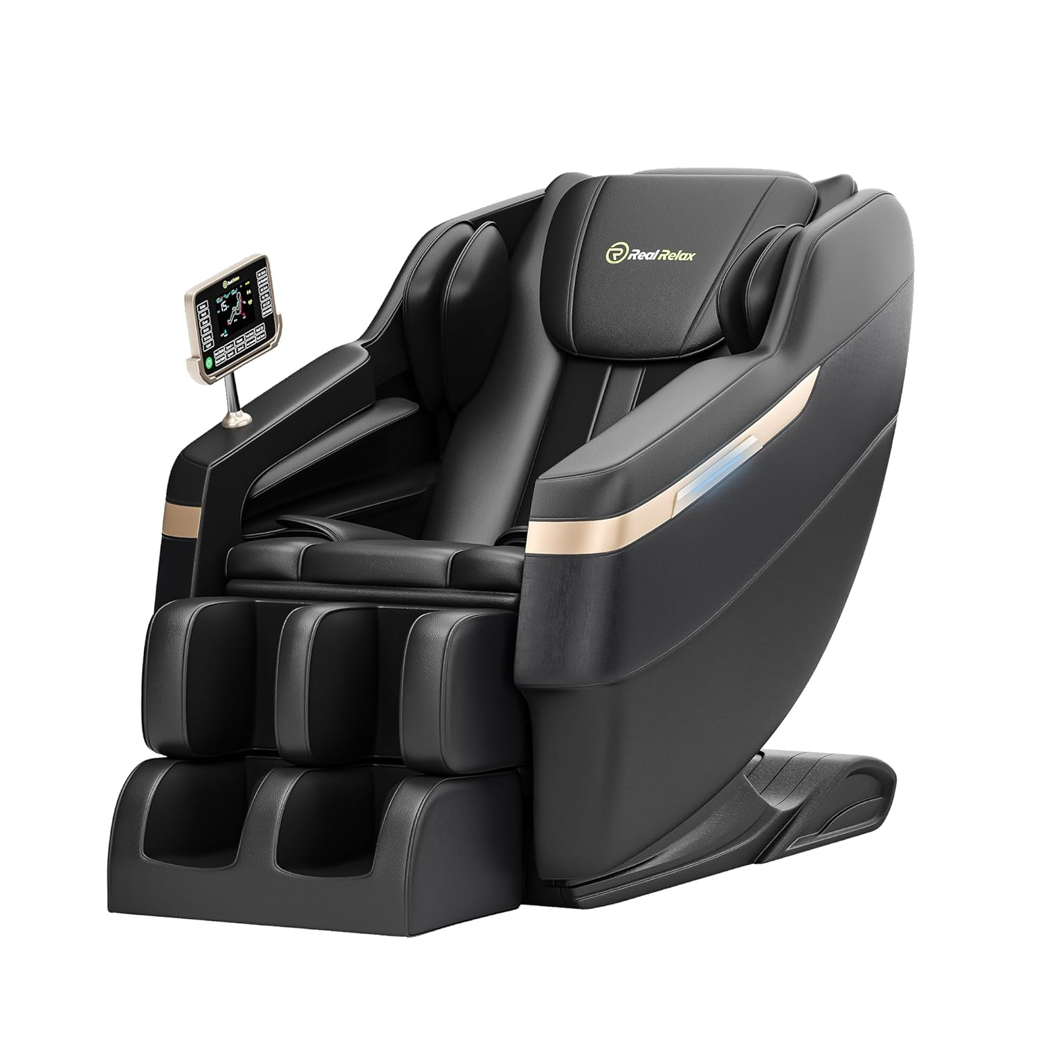 Black Full Body Massage Chair with Bluetooth and Heater