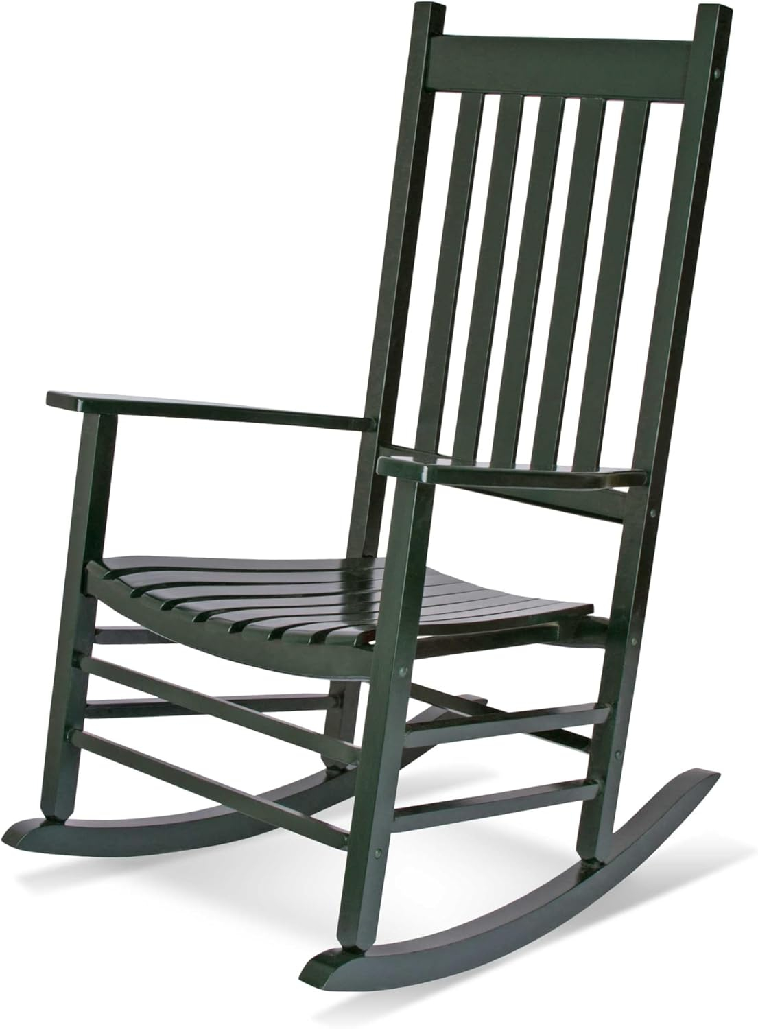 Shine Company Traditional Hardwood Indoor/Outdoor Patio Porch Rocker in Green