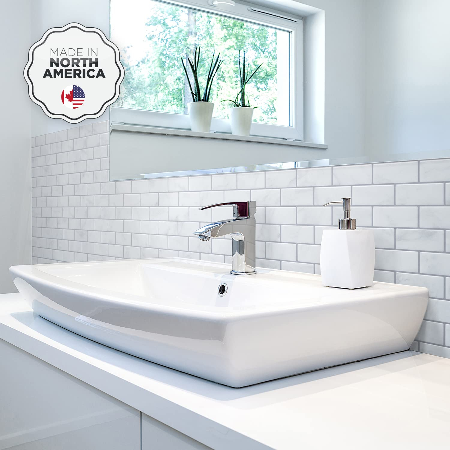 Smart Tiles - 3D Adhesive Peel and Stick Backsplash Tile, Gray & White - 10-Pack 10.95" x 9.7"