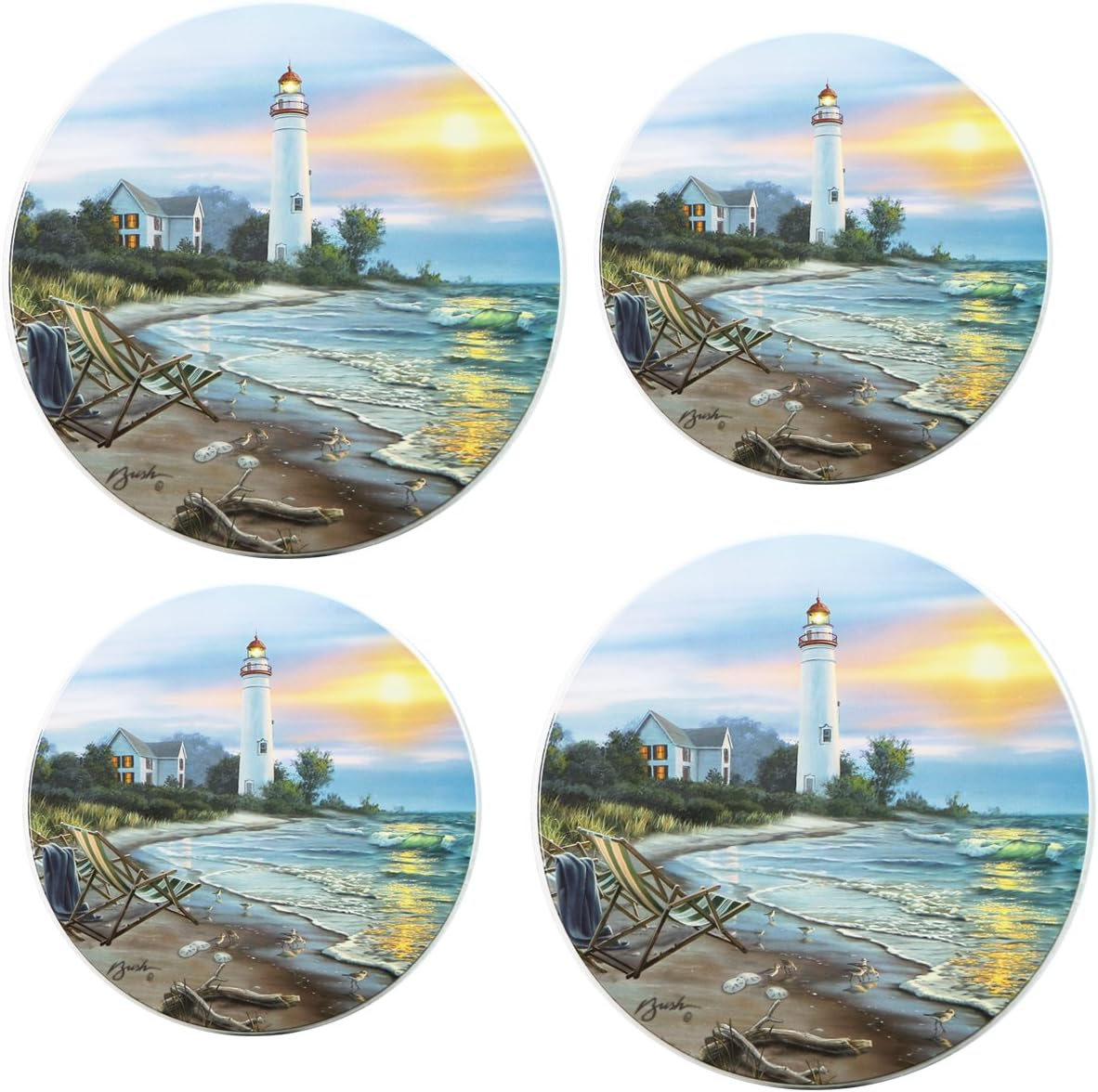 Round Electric Stovetop Burner Cover Set of 4, New Day