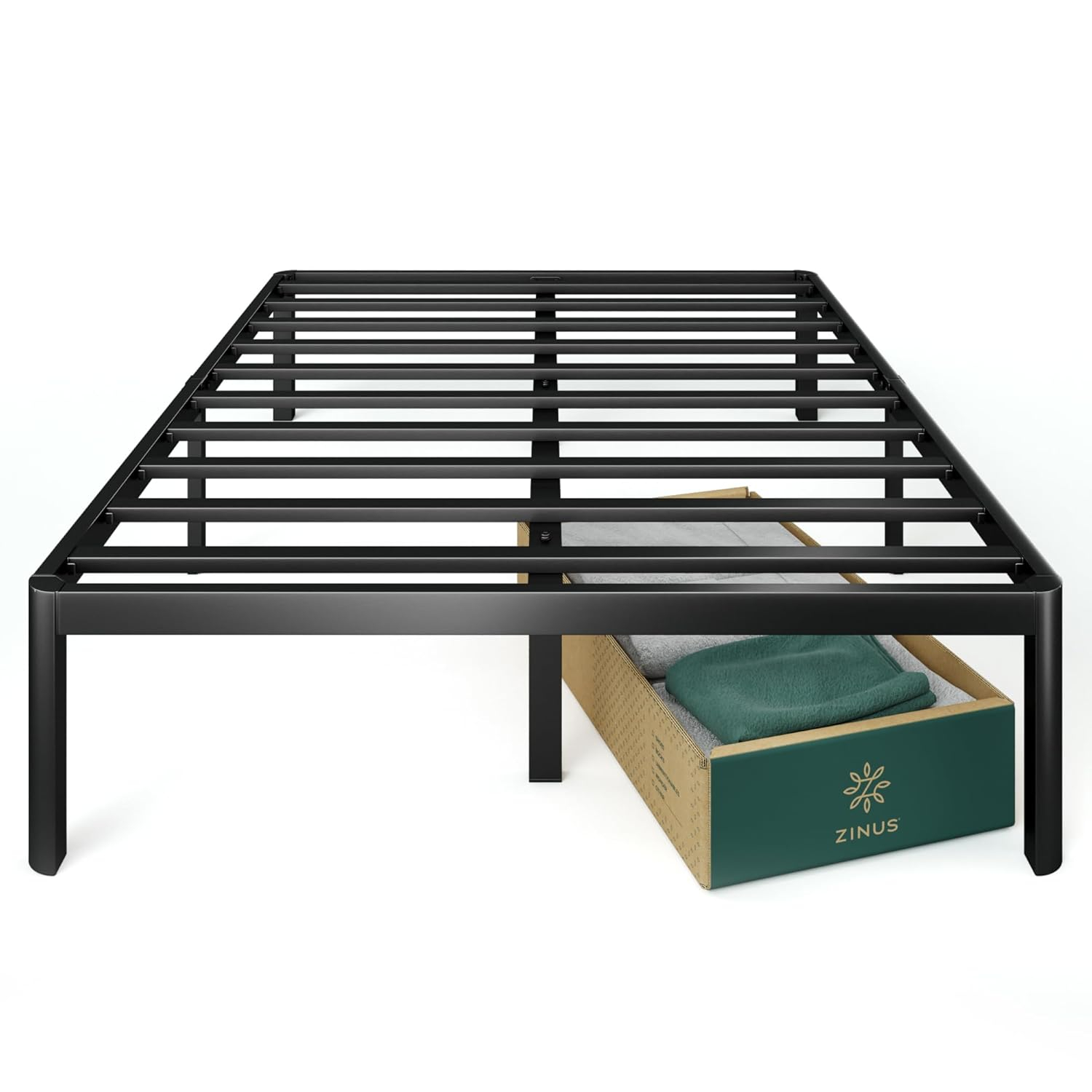Zinus Van 16-Inch Metal Platform Bed Frame with Steel Slat Support / Mattress Foundation, Full