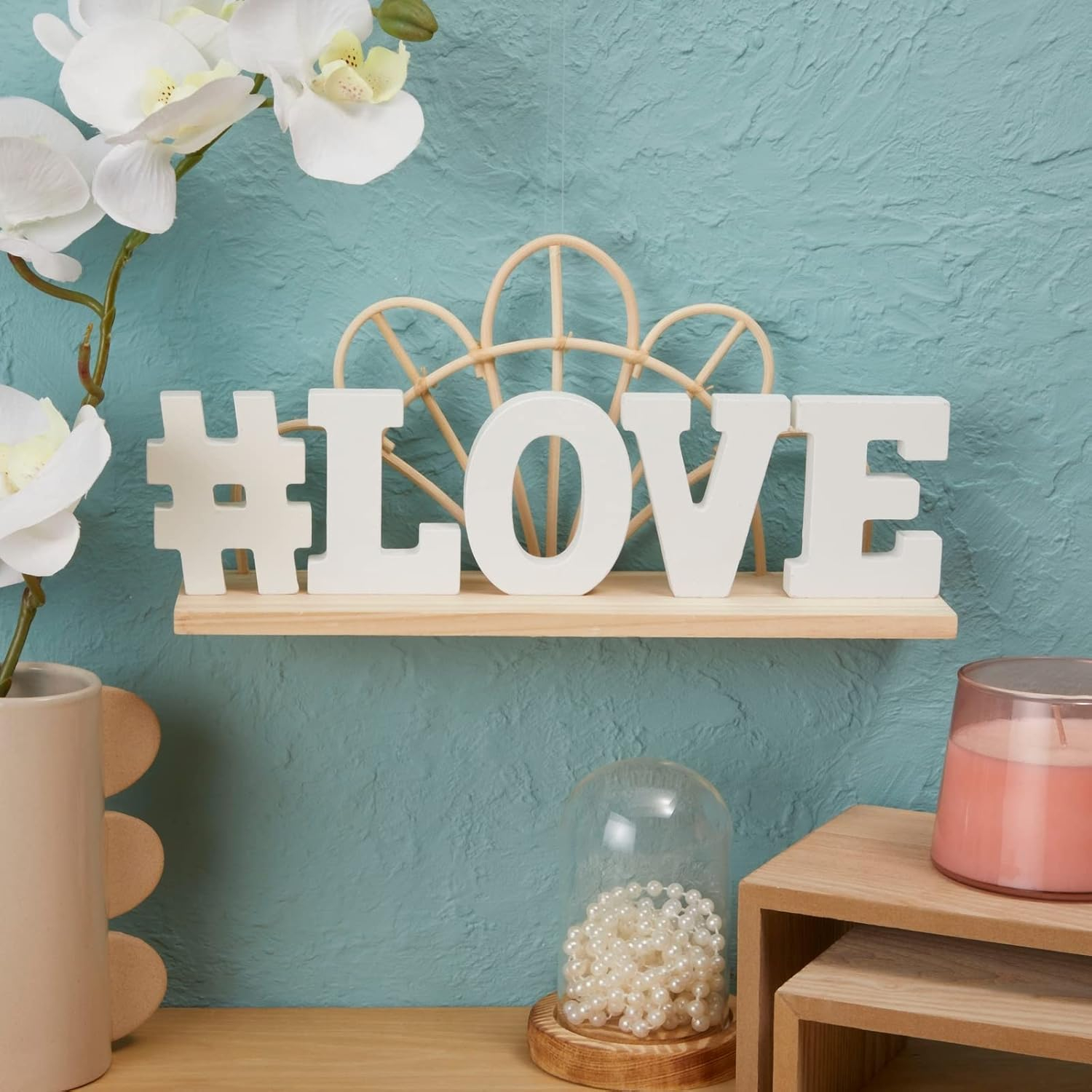 54-Piece 3D Wood Letter Alphabet for Table Top, White Block Letters for Decor Standing, Party Decor, A-Z Marquee Letters, 3D Decor for Weddings, Birthdays, and Home (3 Inch, 0.6 Inch Thick)