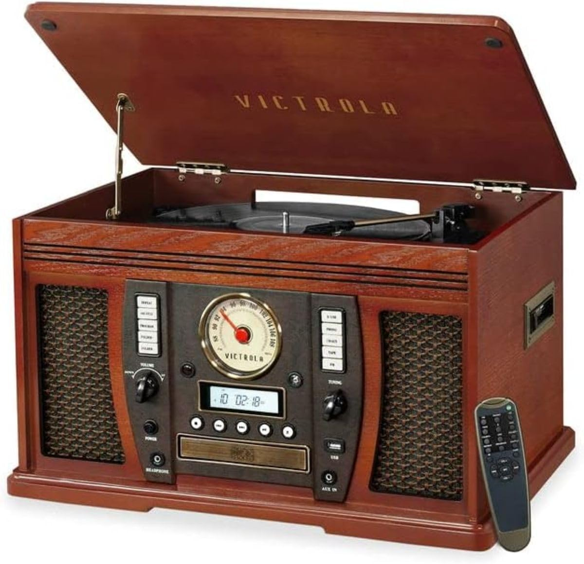 Victrola - Bluetooth Stereo Audio System - Mahogany