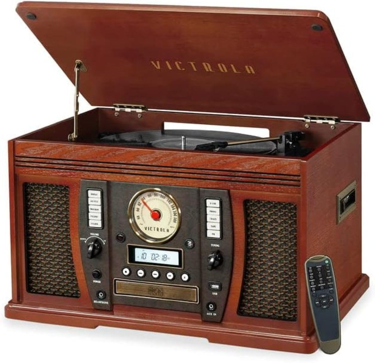 Victrola - Bluetooth Stereo Audio System - Mahogany
