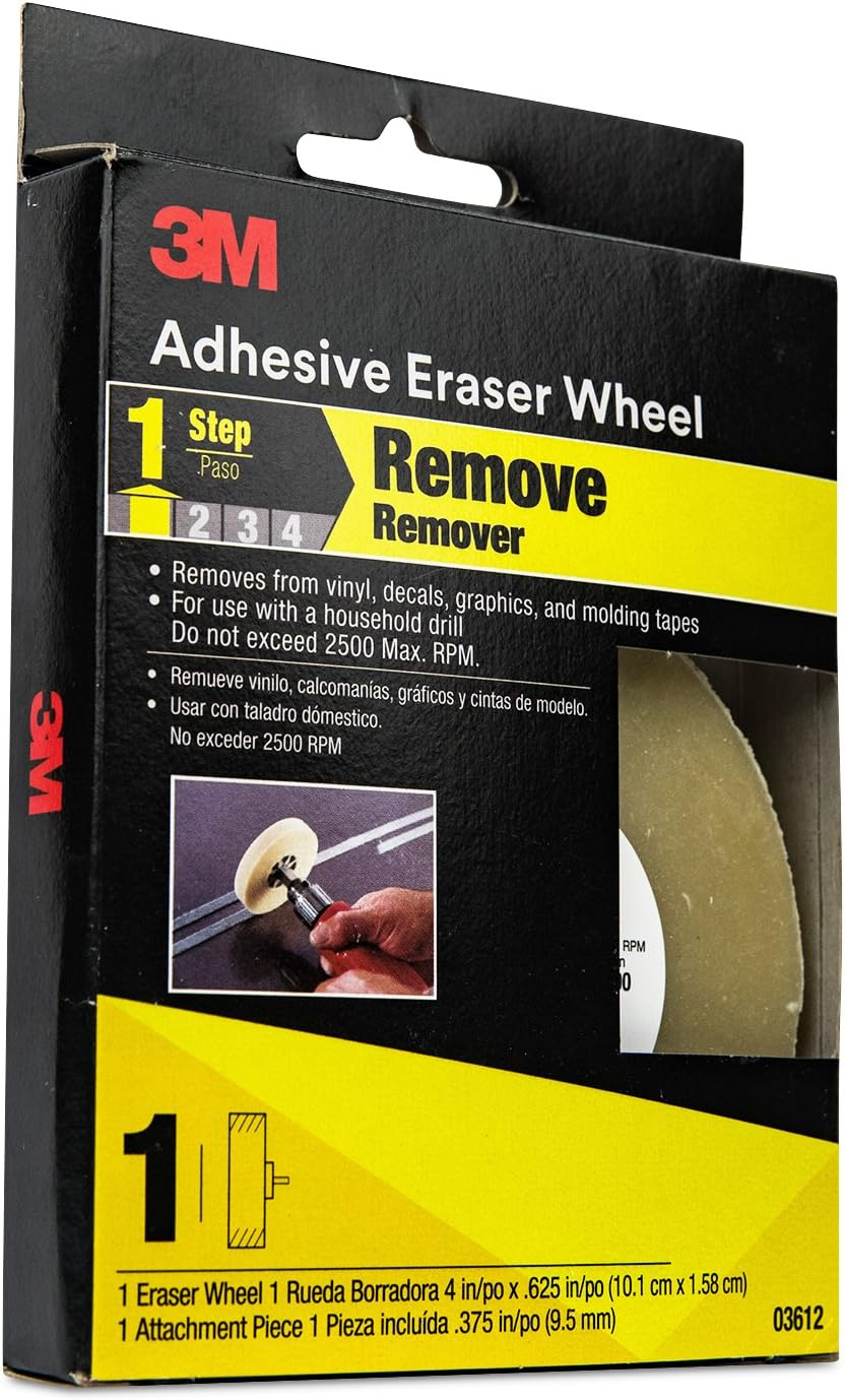 3M 03612 4" x 5/8" Adhesive Eraser Wheel