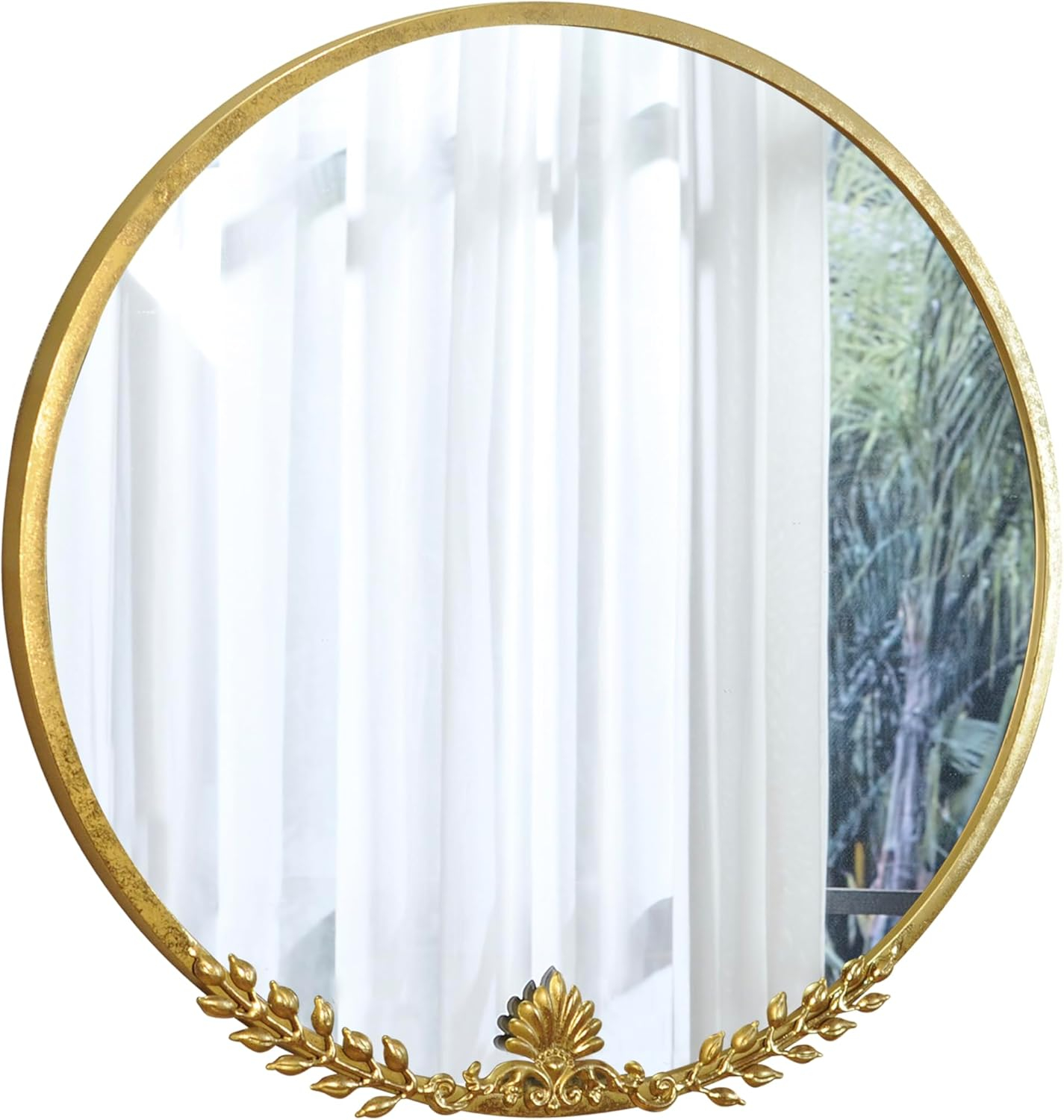 Beautiful Round Ornate Gold Frame Mirror 24" by Drew Barrymore