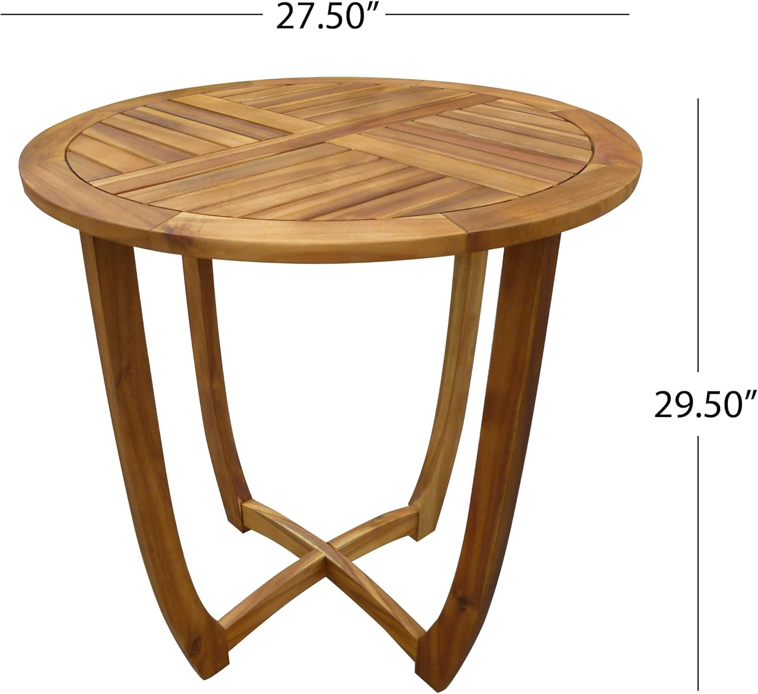 Christopher Knight Home Carina Accent Round Table, Teak Finish
