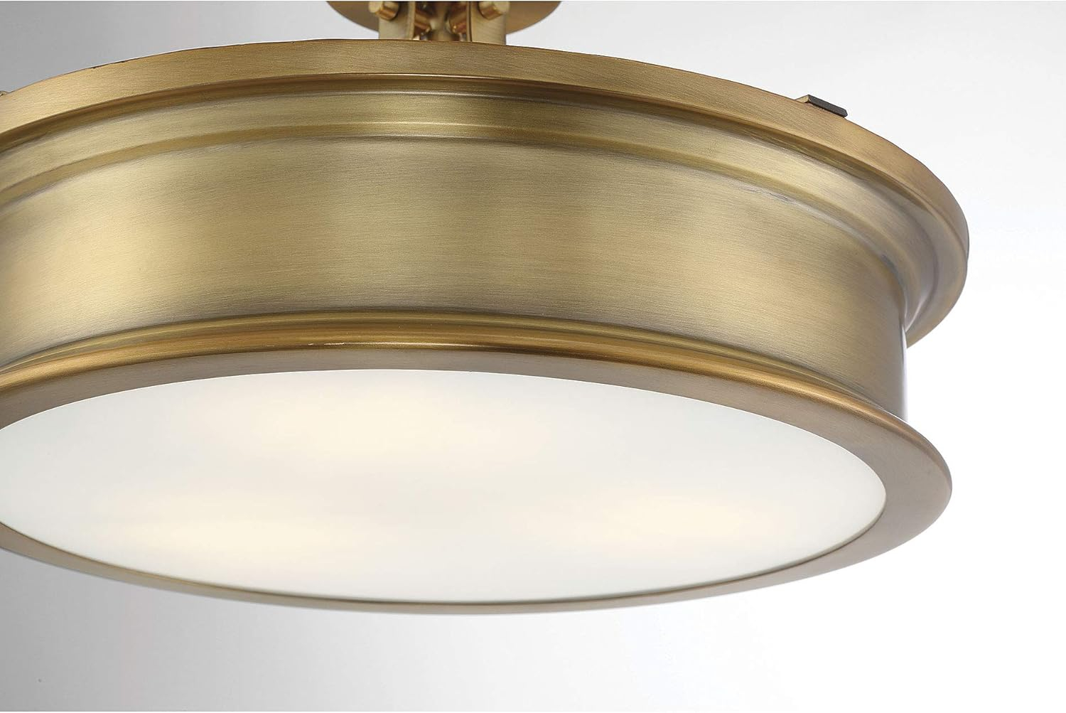 Savoy House Watkins 3 - Light Semi-Flush Mount in  Warm Brass