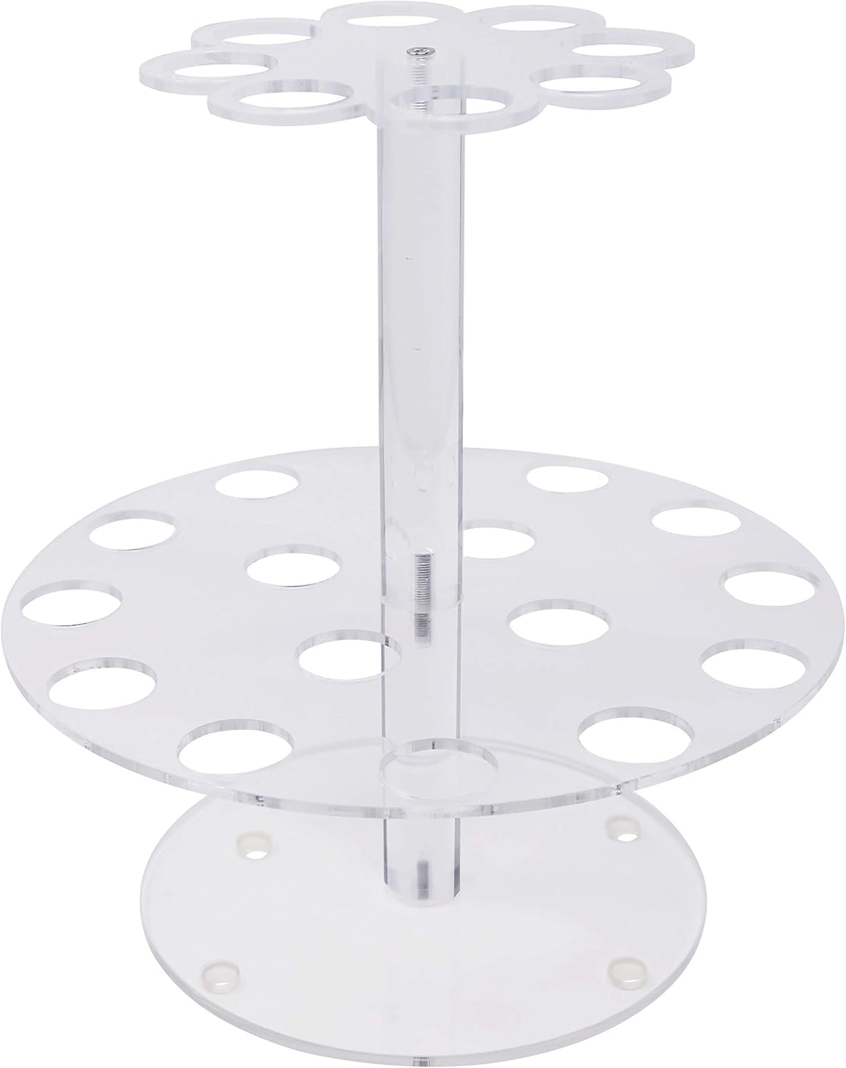 Jusalpha Clear Acrylic Ice Cream Cone/Sushi Hand Roll Stand Holder Christmas Halloween Candy Decorative (Capacity: 24)