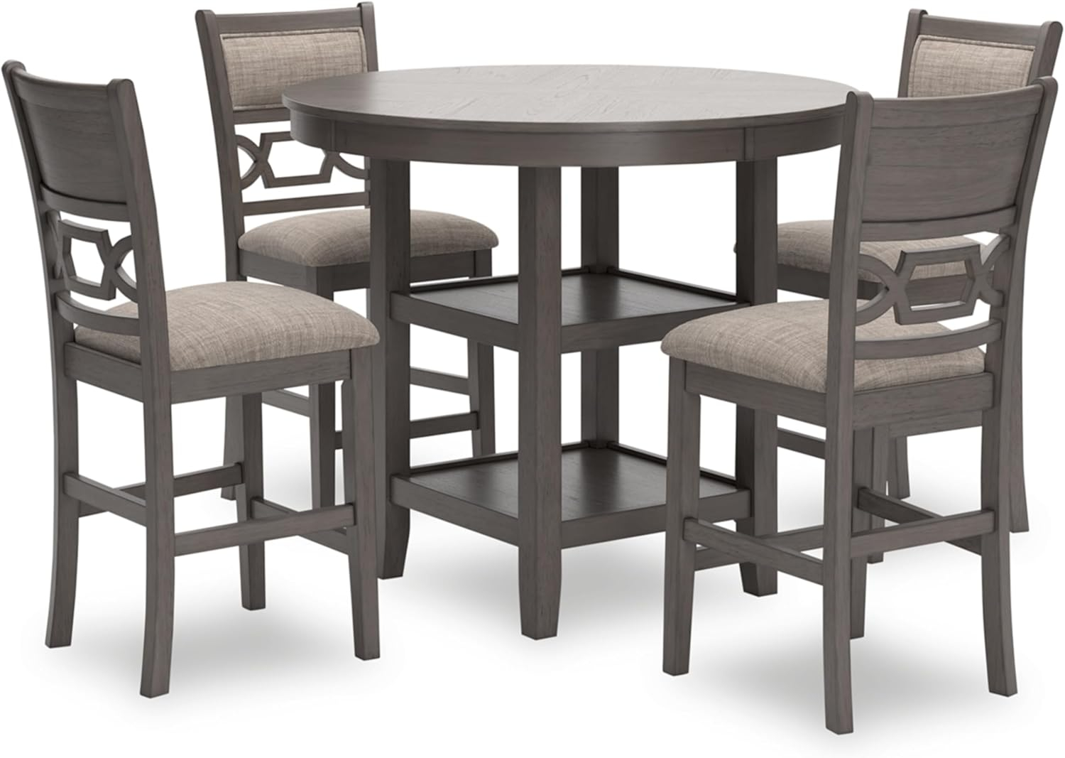 Ashley Furniture Wrenning Gray Counter Height Dining Table Set - Set of 5