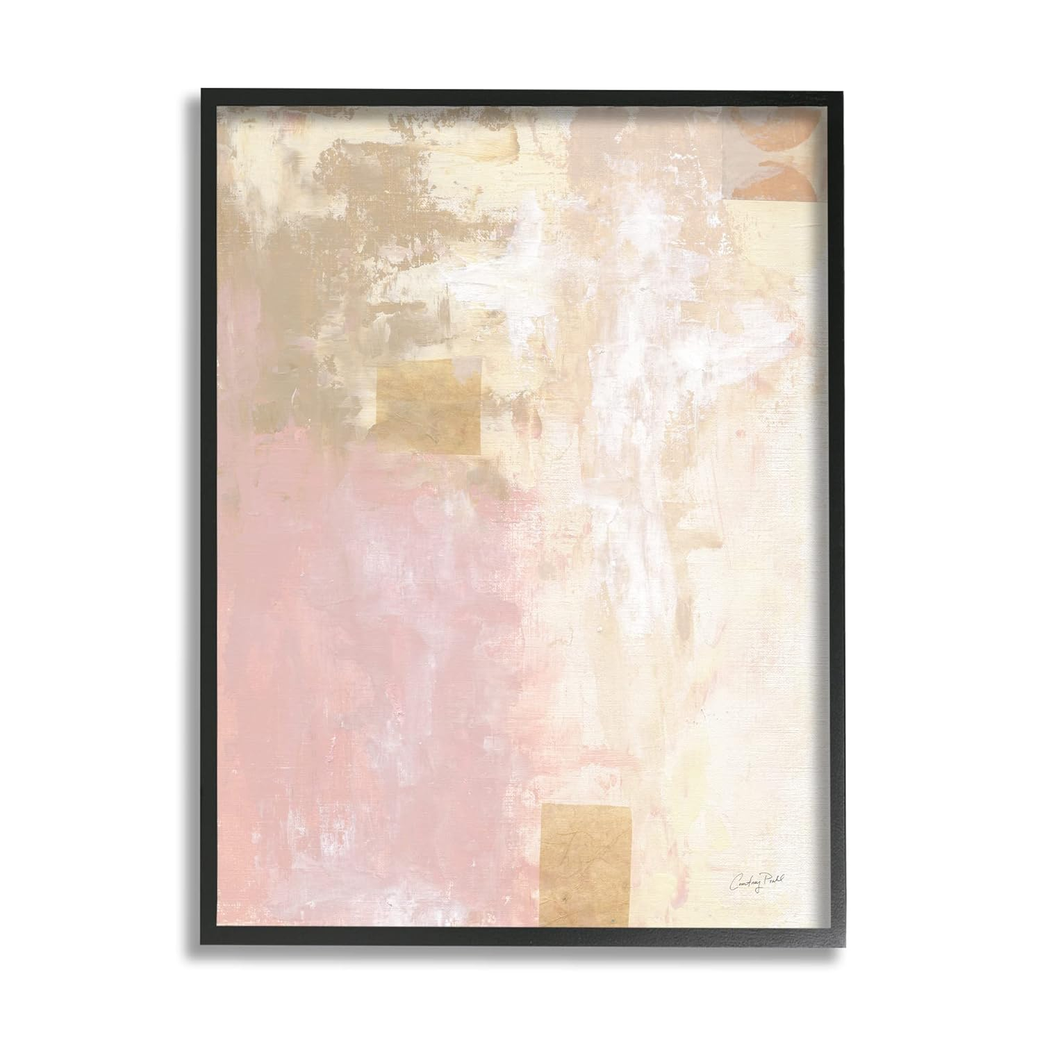 Stupell Industries Modern Soft Pink Beige Abstract Painting Morning Composition, 24 x 30,Design by Courtney Prahl