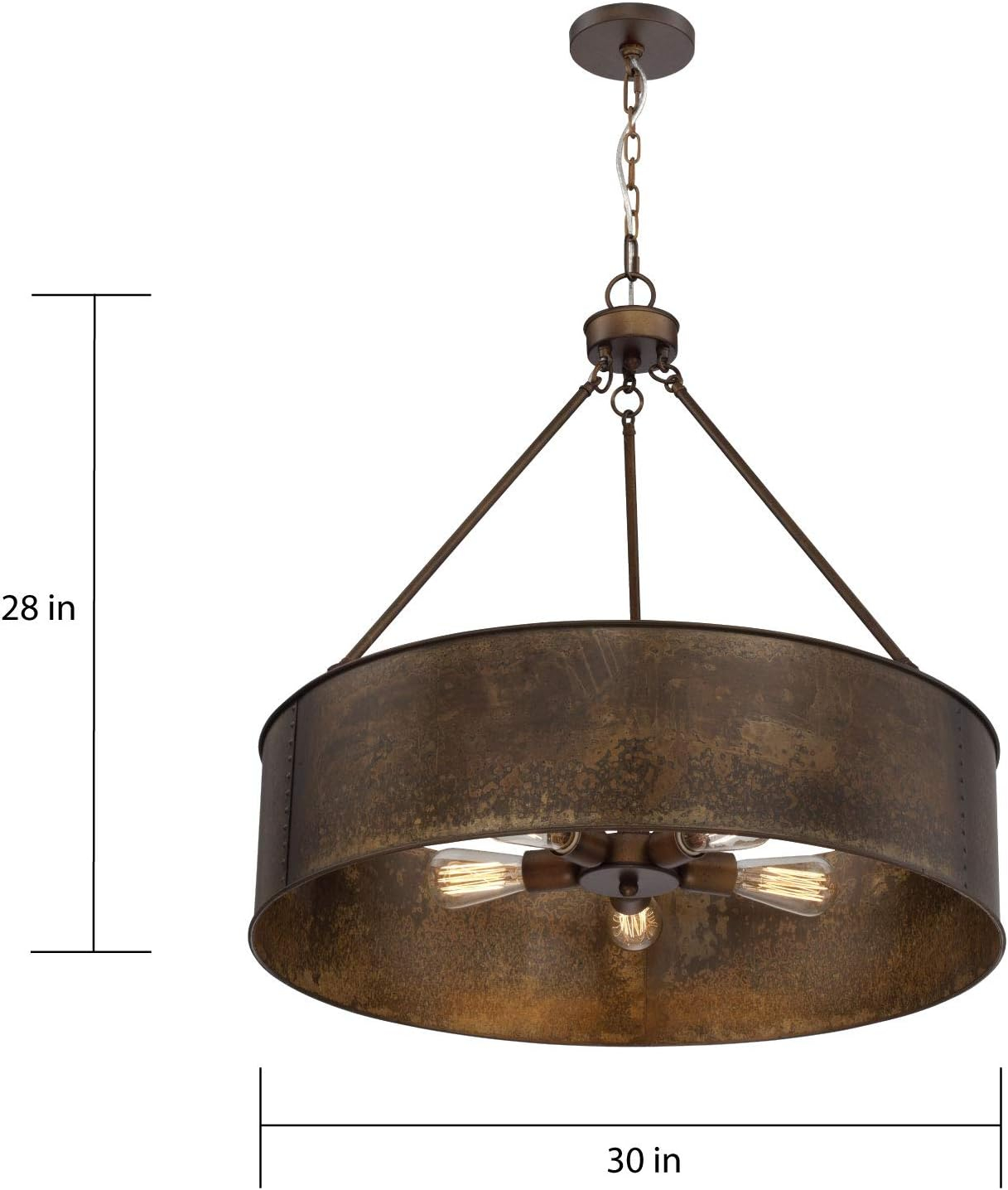 Nuvo 60-5895 - Kettle Oversized Pendant; Antiqued Copper Finish