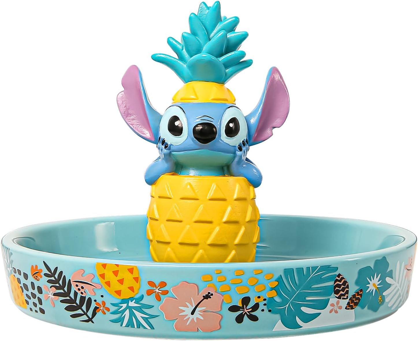 Disney Lilo & Stitch Ring Holder Jewelry Dish - Resin 3D Stitch Ring Dish - Official License Jewelry Tray for Engagement Ring