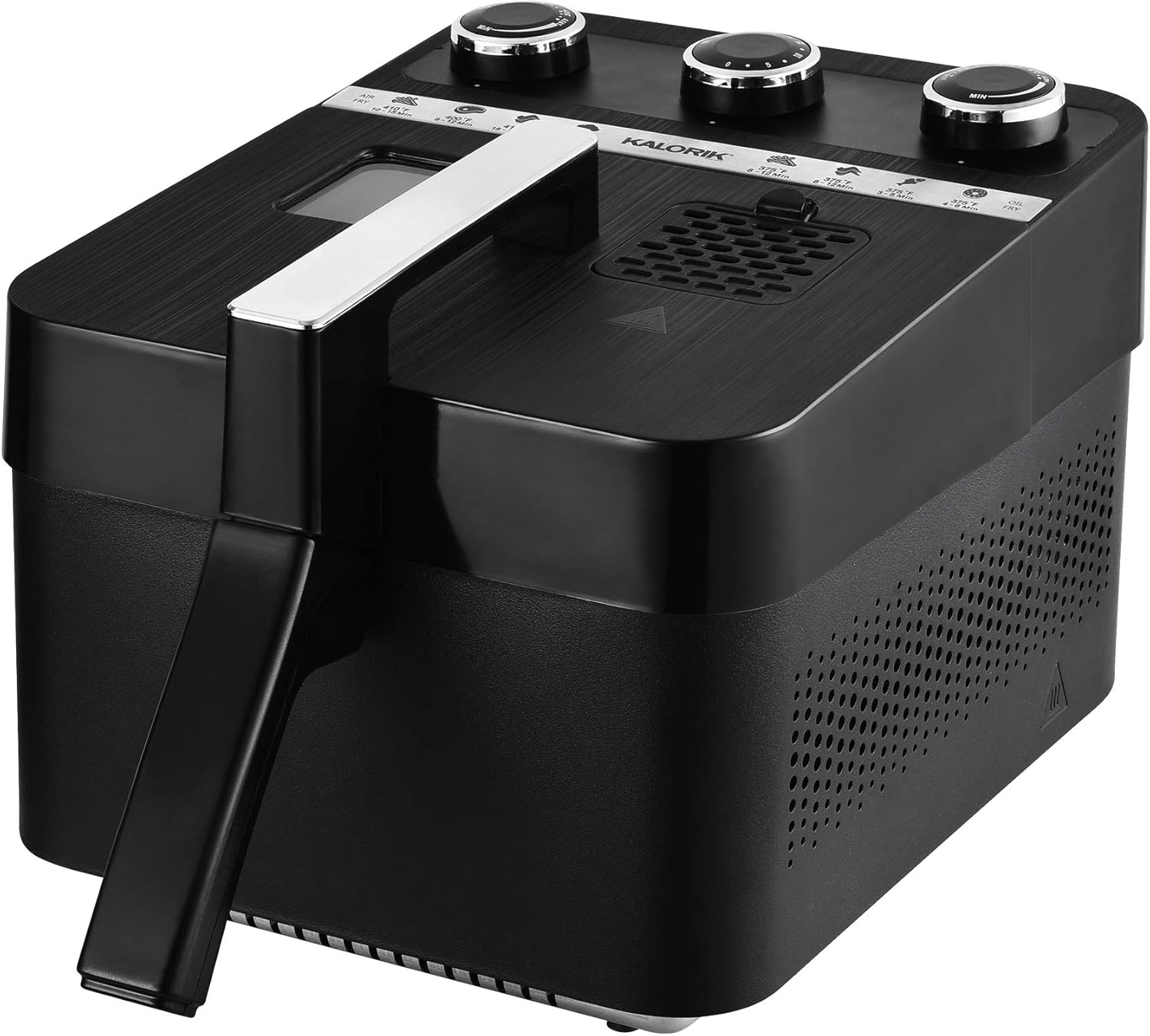 Kalorik 2-in-1 Air Fryer and Deep Fryer, Black