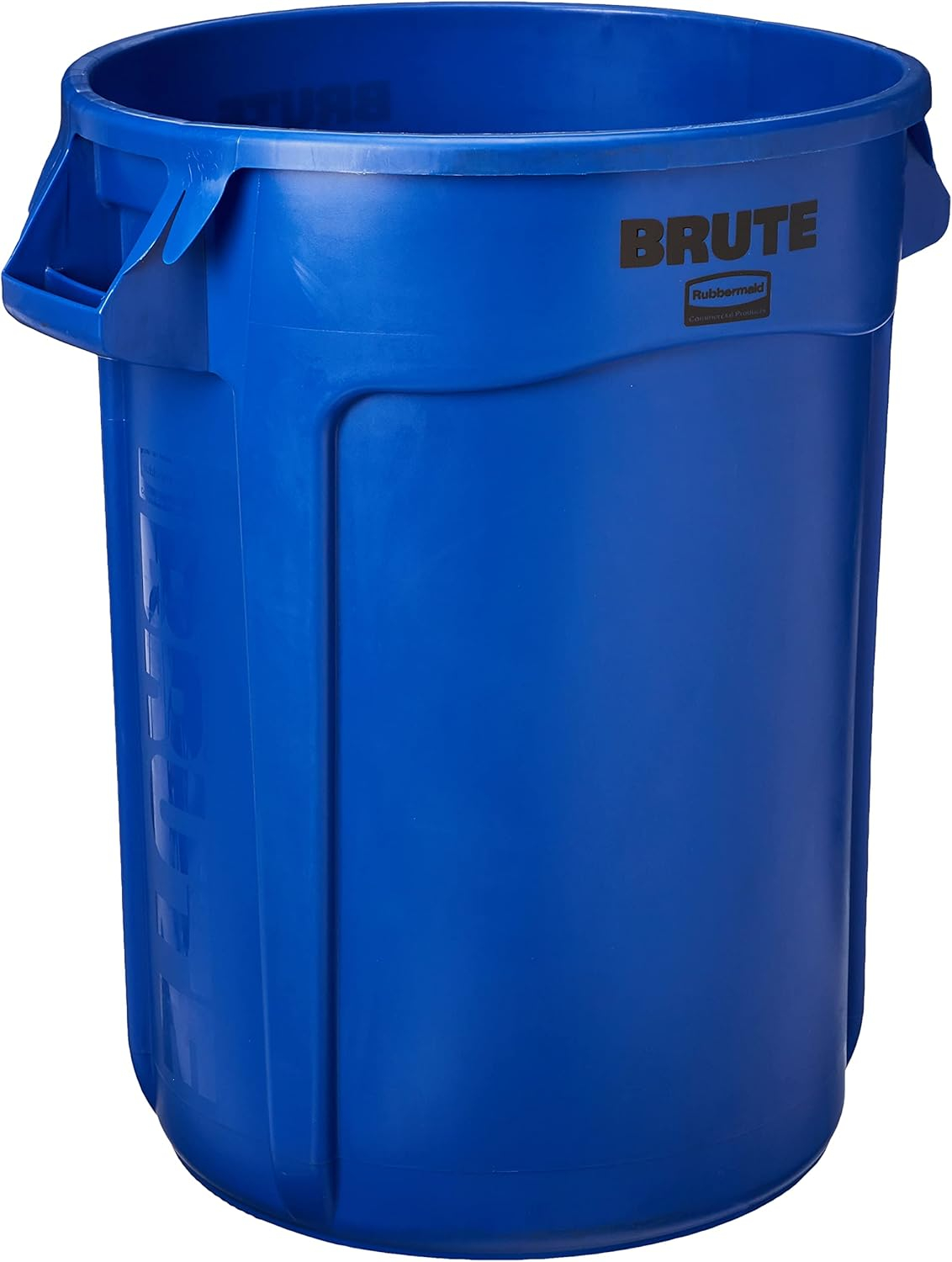 Rubbermaid Commercial Vented Round Brute Container, 32 gal, Plastic, Blue