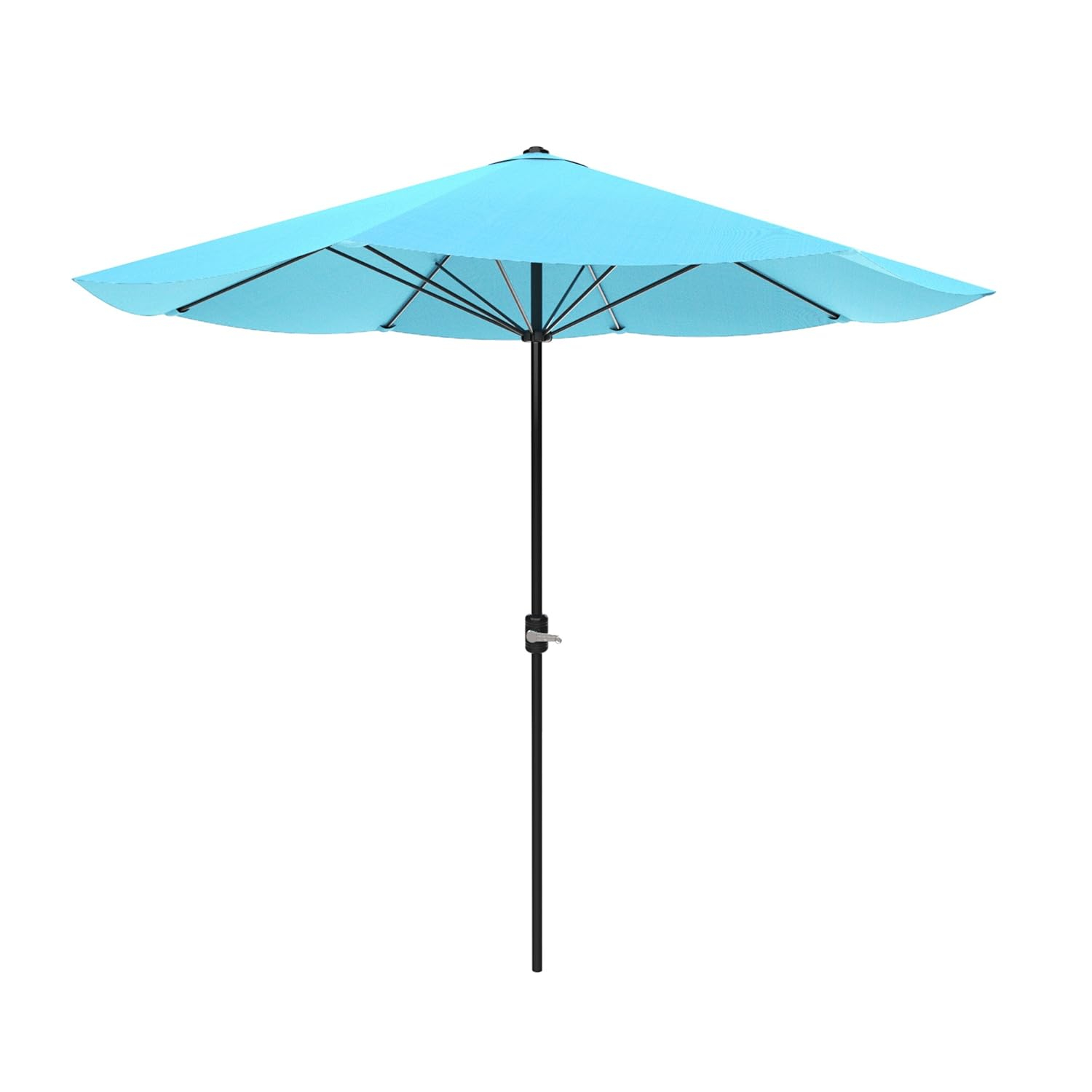 Pure Garden 9FT Outdoor Vented Patio Umbrella with Easy Crank (Blue)