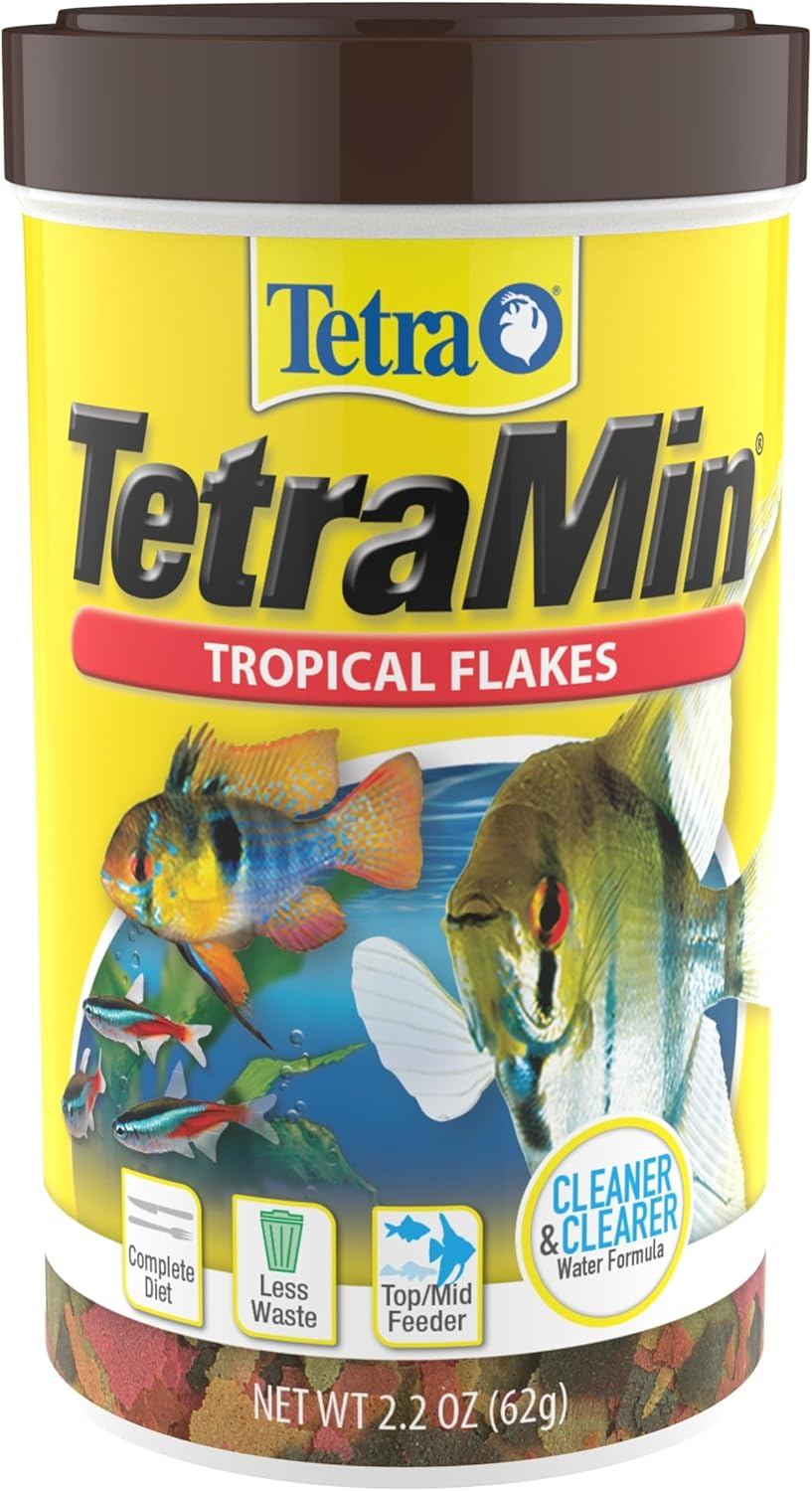 Tetra TetraMin Tropical Flakes, Nutritionally Balanced Fish Food, 2.2 oz.