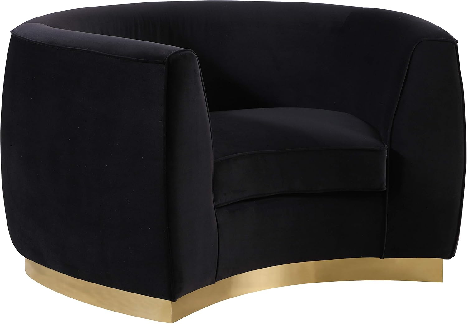 Meridian Furniture Julian Velvet Accent Chair in Black and Gold