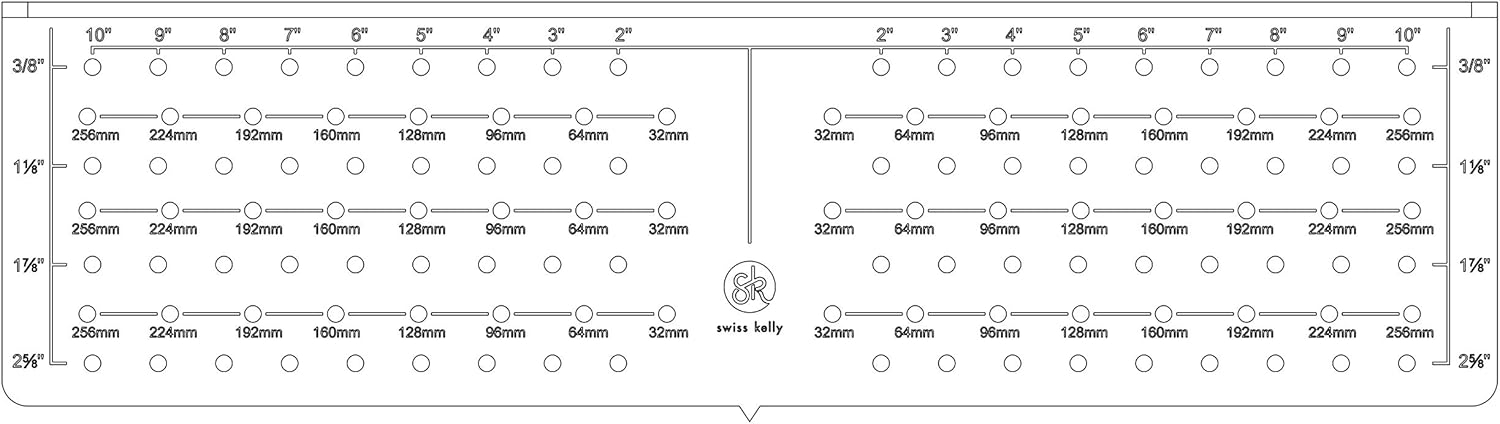Swiss Kelly Hardware Template Cabinet Drawer Door Pull Handle Knob Drill Mounting Drilling Tool Mount