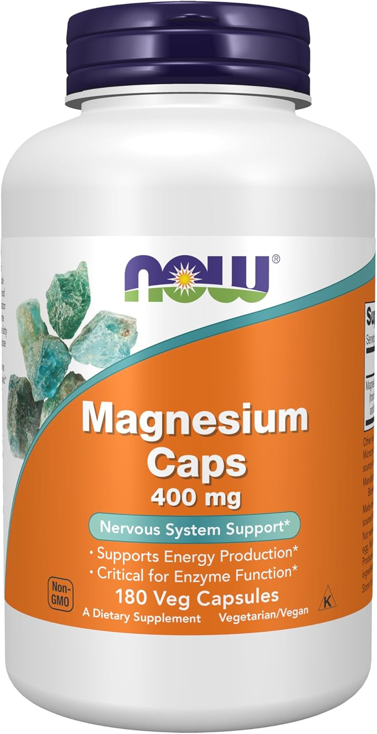Magnesium Caps by Now Foods  -  180 Capsule