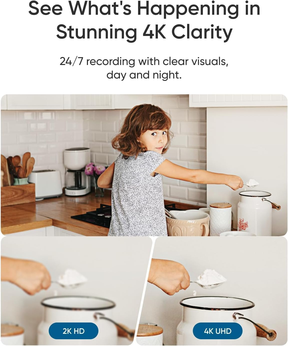 Eufy White 4K UHD Indoor Pan-Tilt Security Camera with Night Vision