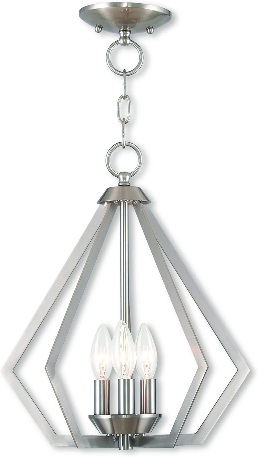 Livex Lighting Prism 3 - Light Chandelier in  Brushed Nickel