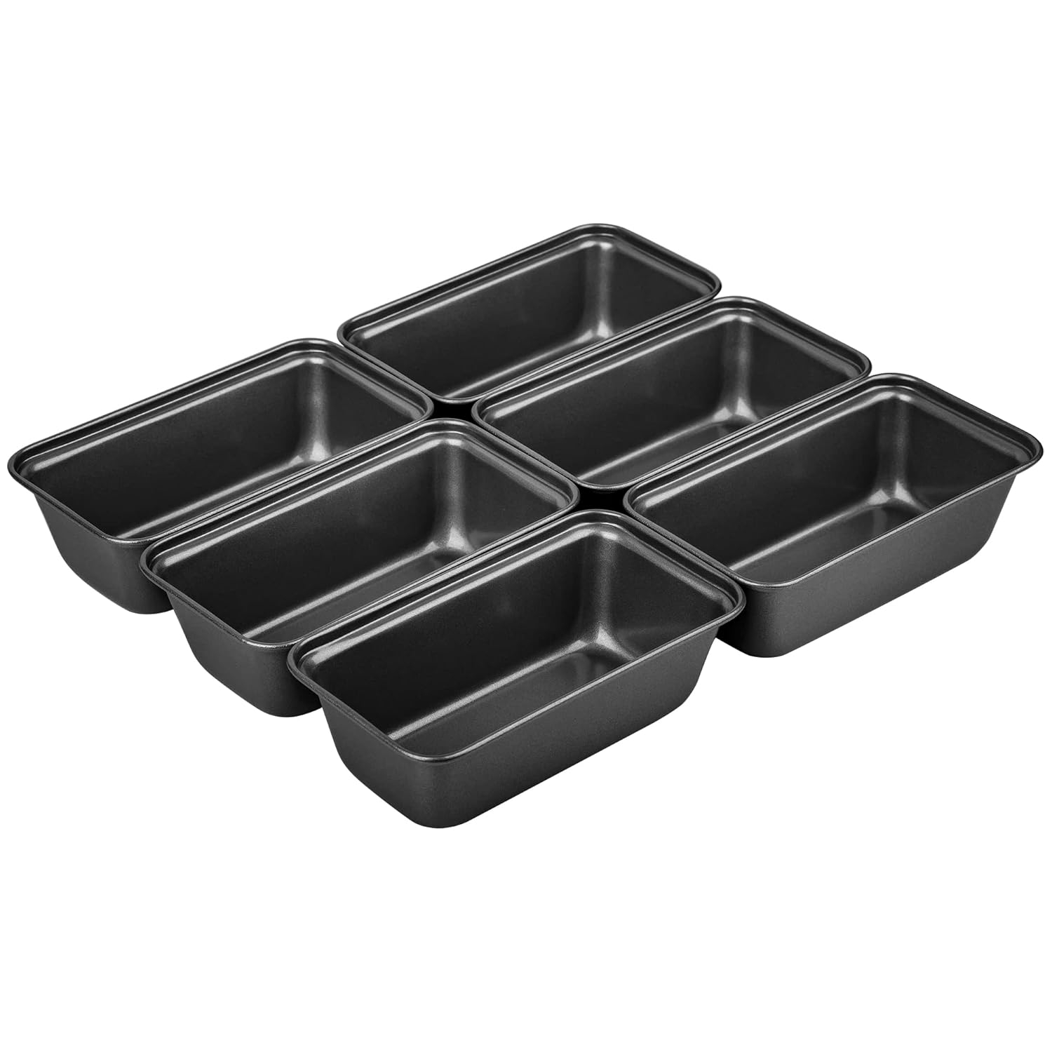 6 Pcs Toast Mold Baking Molds Non-stick Molds Silicone Baking Bread Pan Cake Stencils Aluminum Loaf Pans Baking Tool
