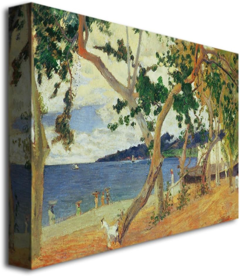 Trademark Fine Art Paul Gaugin By the Seashore Martinique 1887 Canvas Art