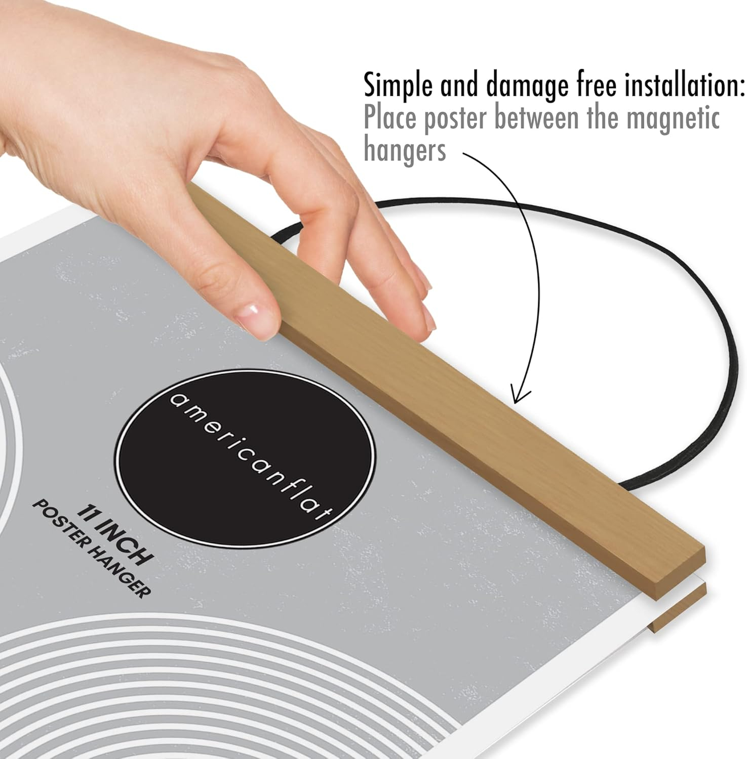 Magnetic Poster Frames, Wooden Poster Hanger Frame for Posters, Prints, and Photos