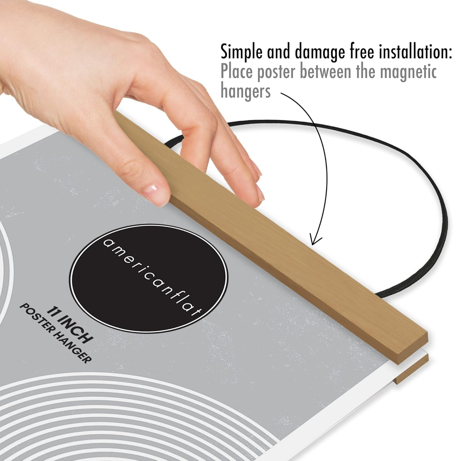 Magnetic Poster Frames, Wooden Poster Hanger Frame for Posters, Prints, and Photos